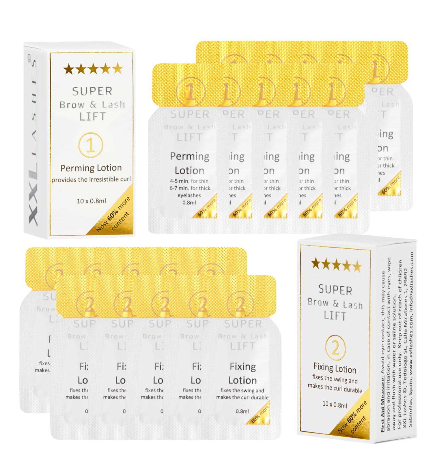 Premium 2x10 Eyelash Lifting Lotions | Eyelash & Eyebrow Lamination No Durability Loss - Sterile & Disposable - Buy Online on GoSupps.com