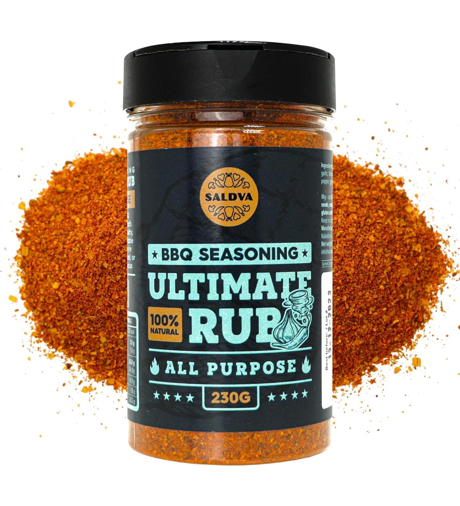 SALDVA Universal BBQ Seasoning All Purpose - Ultimate Rub - 230g - Buy Online on GoSupps.com