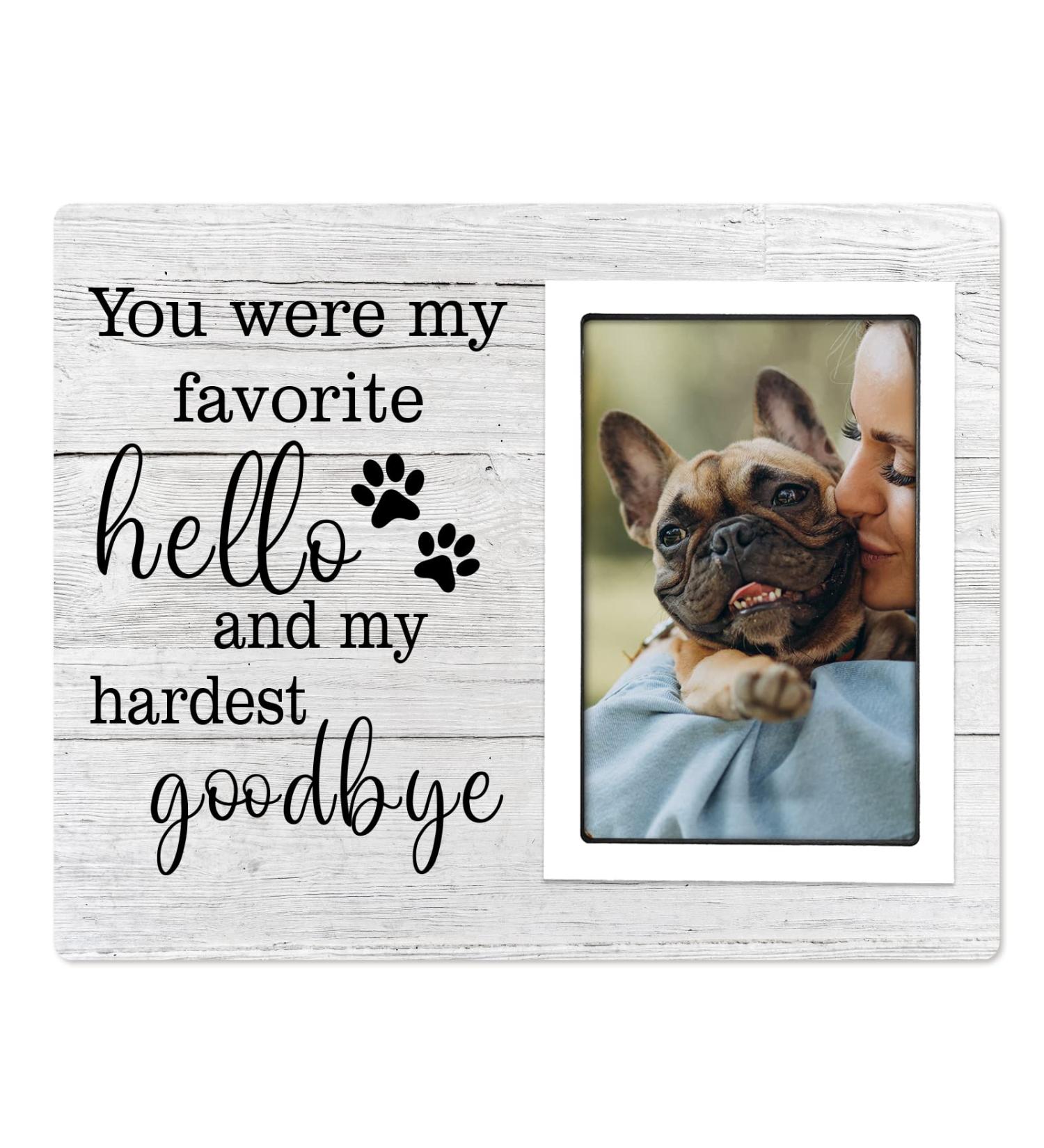 SteadStyle Pet Memorial Picture Frame | Sympathy Gift for Loss of Dog | Paw Prints Photo Frame 4x6 | Remembrance Gifts for Pet Lovers - Buy Online on GoSupps.com