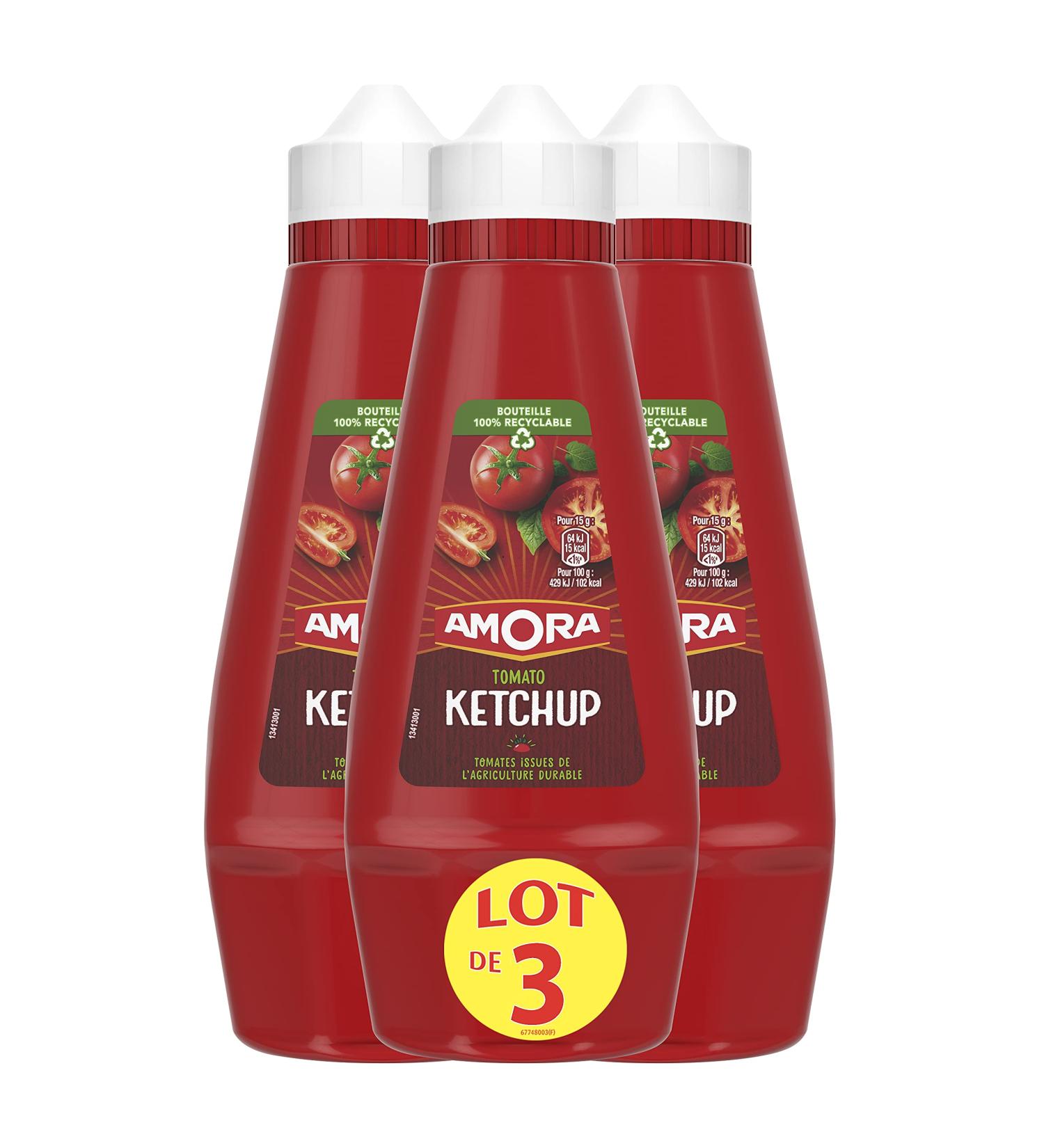 AMORA Ketchup Nature 300 g - Pack of 3 - Buy Online on GoSupps.com