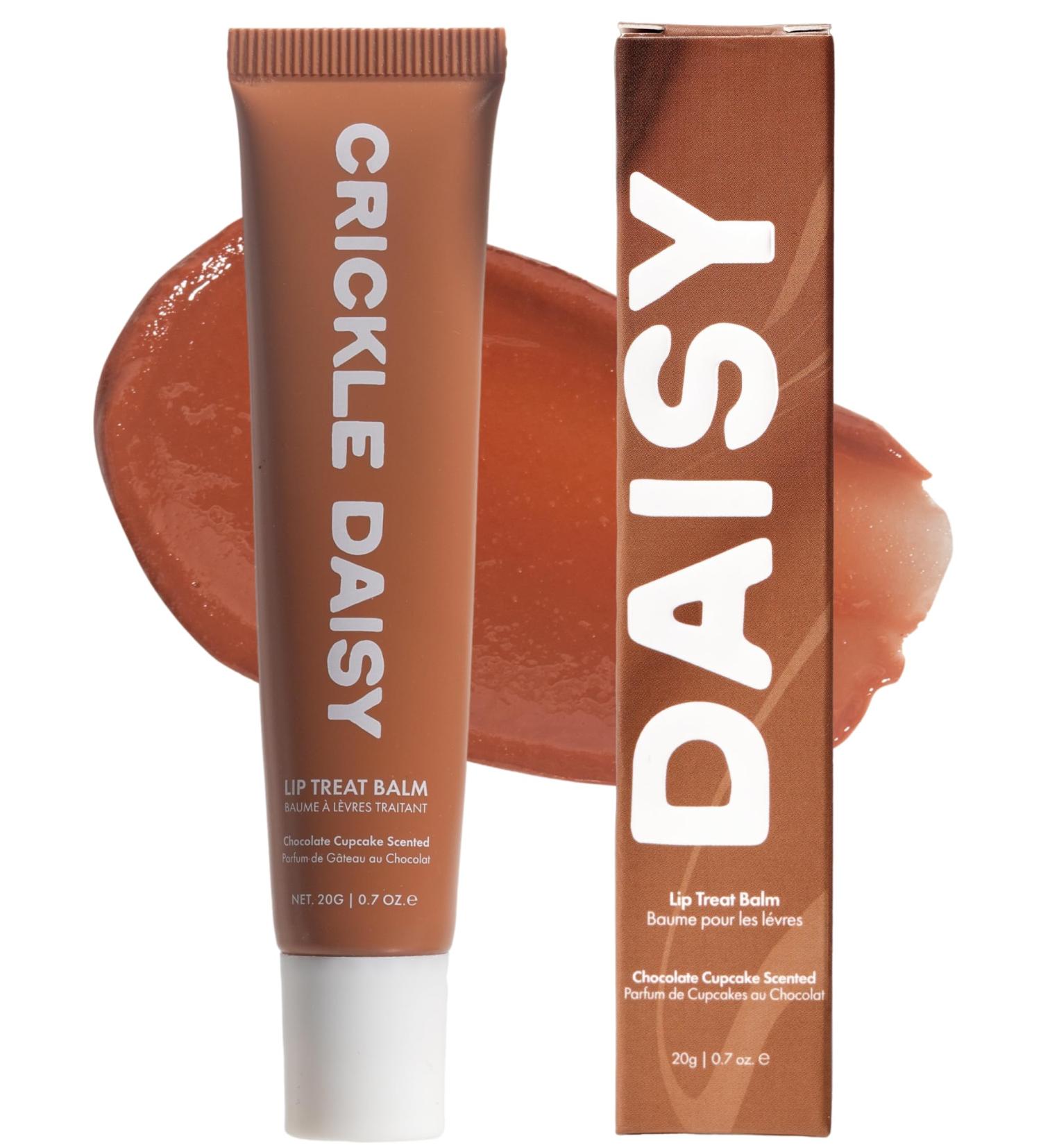 Crickle Daisy Lip Treat Balm - Hydrating & Nourishing Lip Balm with Avocado Olive and Coconut Oils Smooth Softening Lip Moisturizer & Protection for Very Dry Lips - Chocolate Cupcake Scented 0.7oz - Buy Online on GoSupps.com