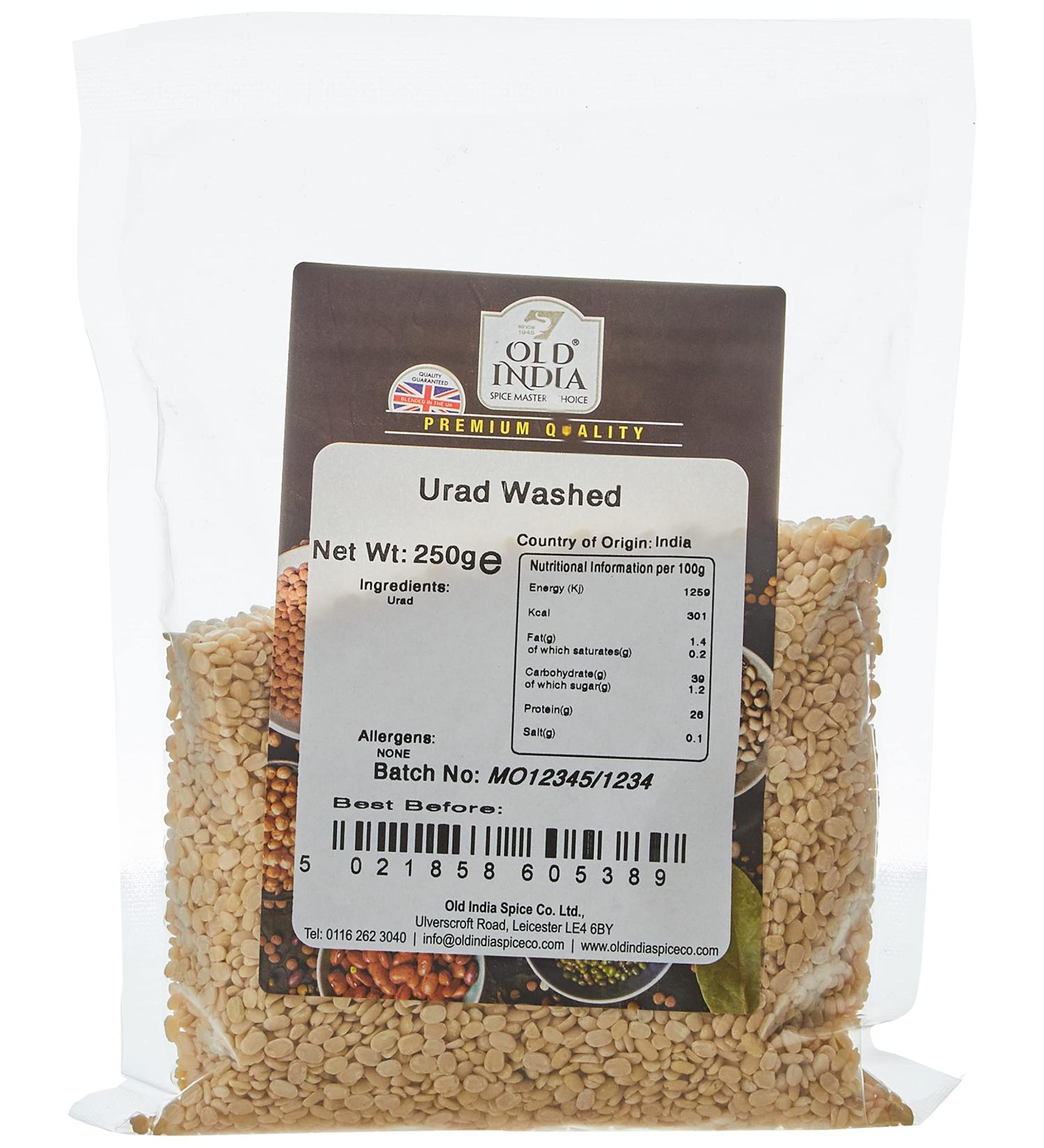 Old India Urad Washed 250g - Premium Quality Black Lentils - Buy Online on GoSupps.com