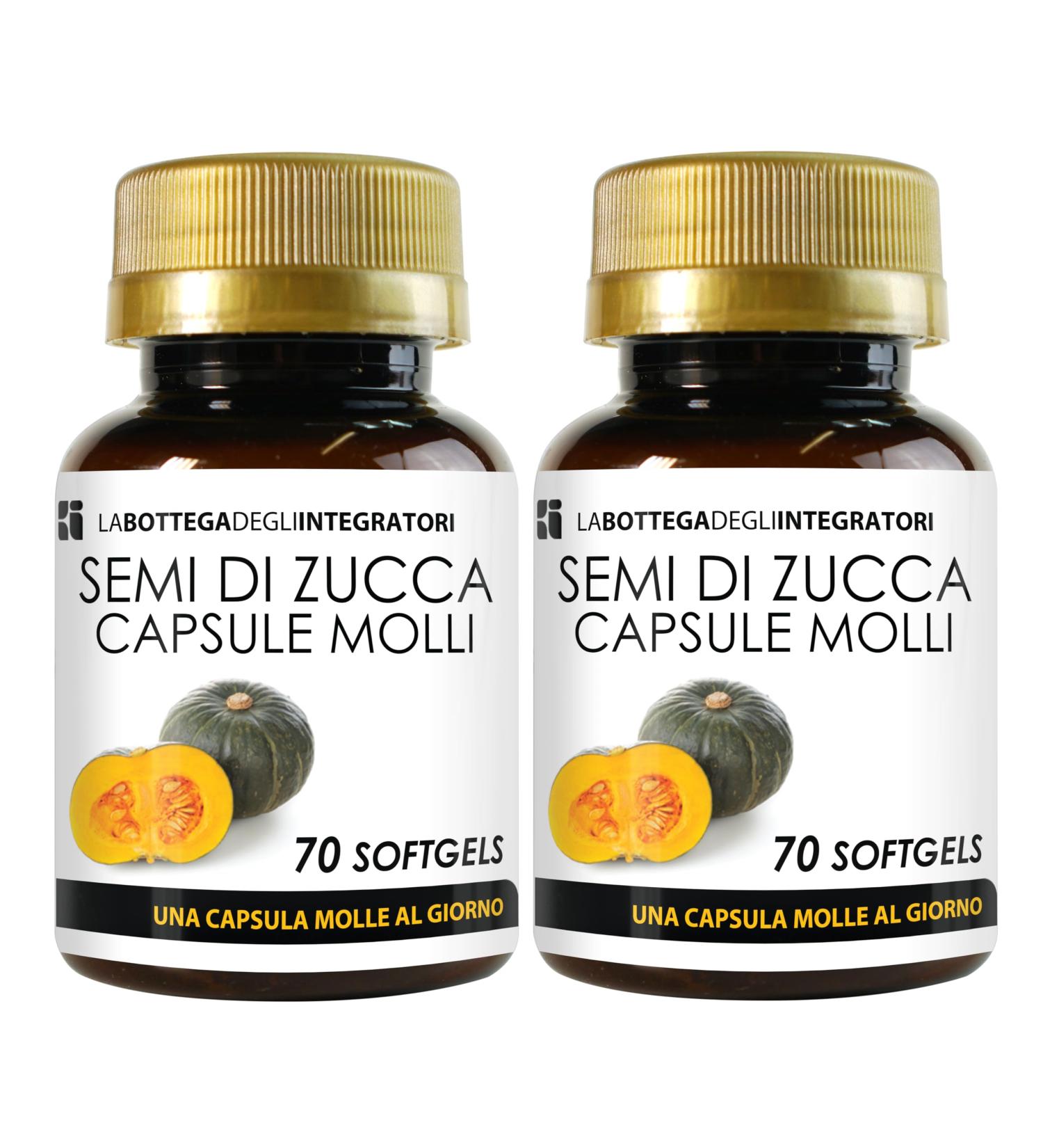  LABOTTEGADEGLIINTEGRATORI Pumpkin Seeds 140 Softgels | Cold Pressed Oil Softgels Standardized with Omega 3 Omega 6 & Omega 9 Linoleic Acid & Oleic Acid | 1 Softcapsule Daily - Buy Online on GoSupps.com