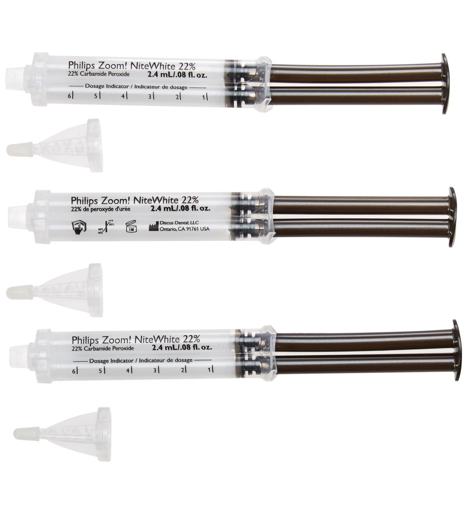 PHILIPS Zoom Nite White 22% - Professional Teeth Whitening Kit - 3 Syringes - Buy Online on GoSupps.com