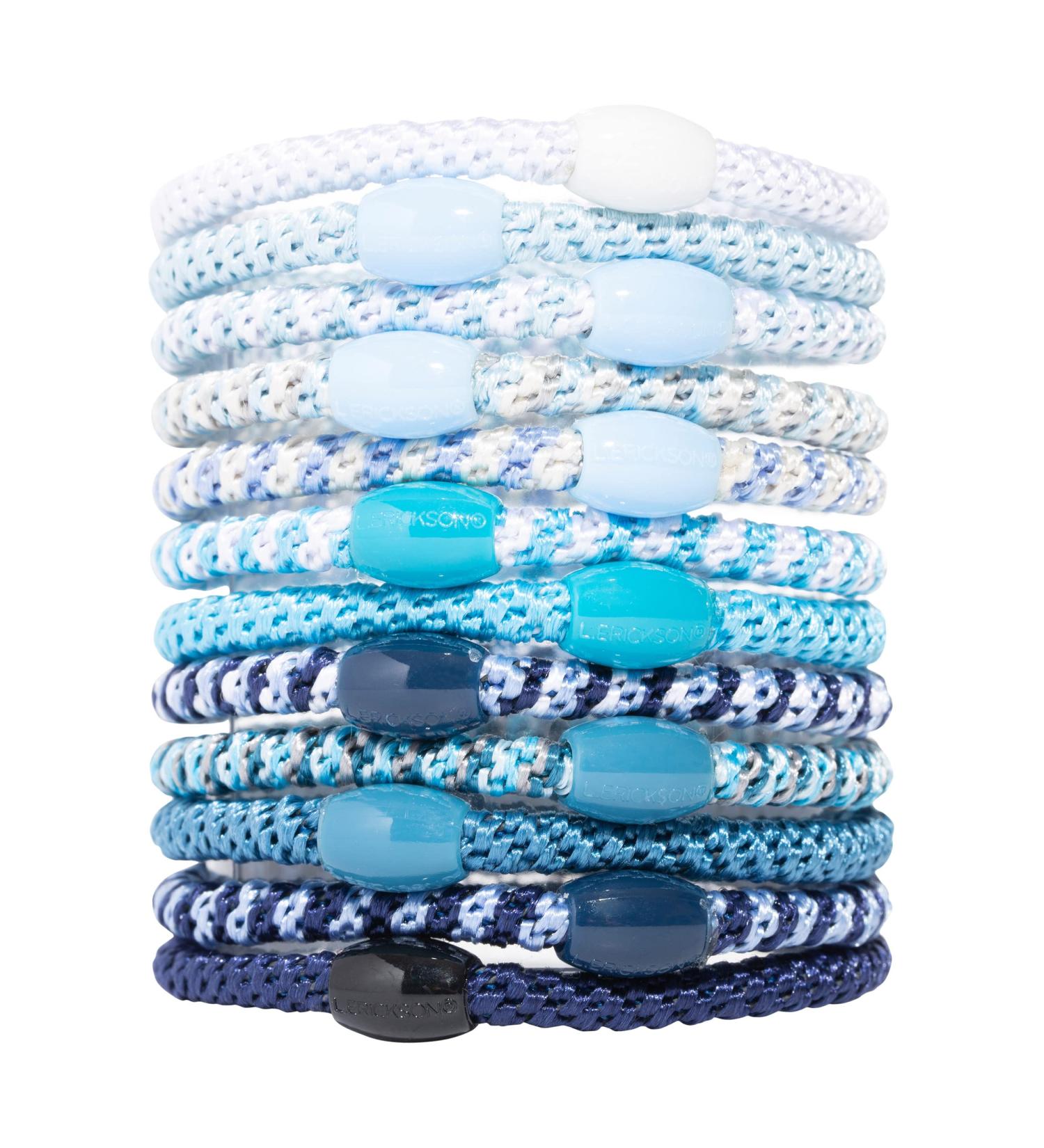 L. Erickson Narrow Grab & Go Ponytail Holders Set of 12 - Coastal | Shop Now - Buy Online on GoSupps.com