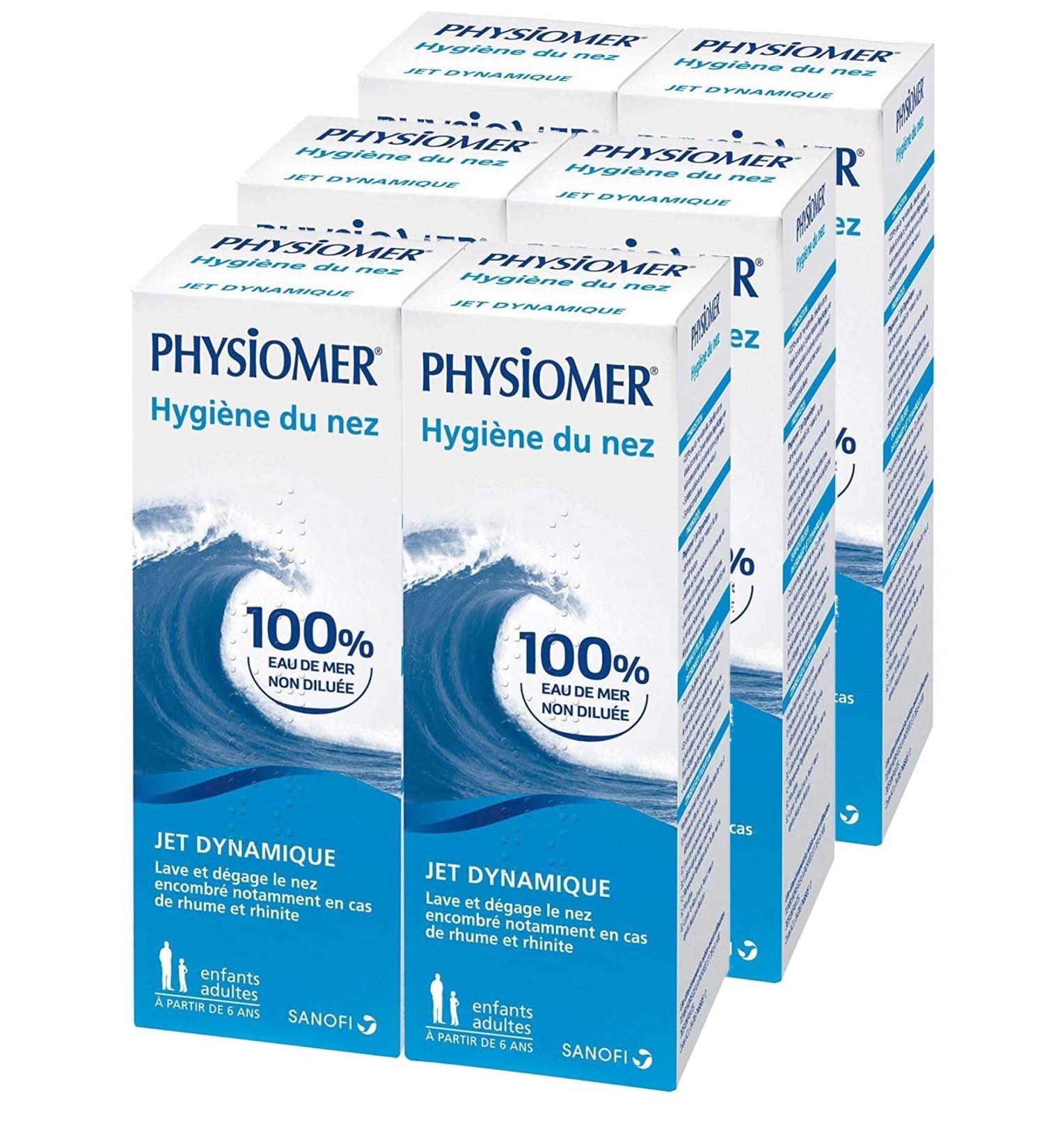 Physiomer dynamic spray bottle 6 bottles of 135 ml each
