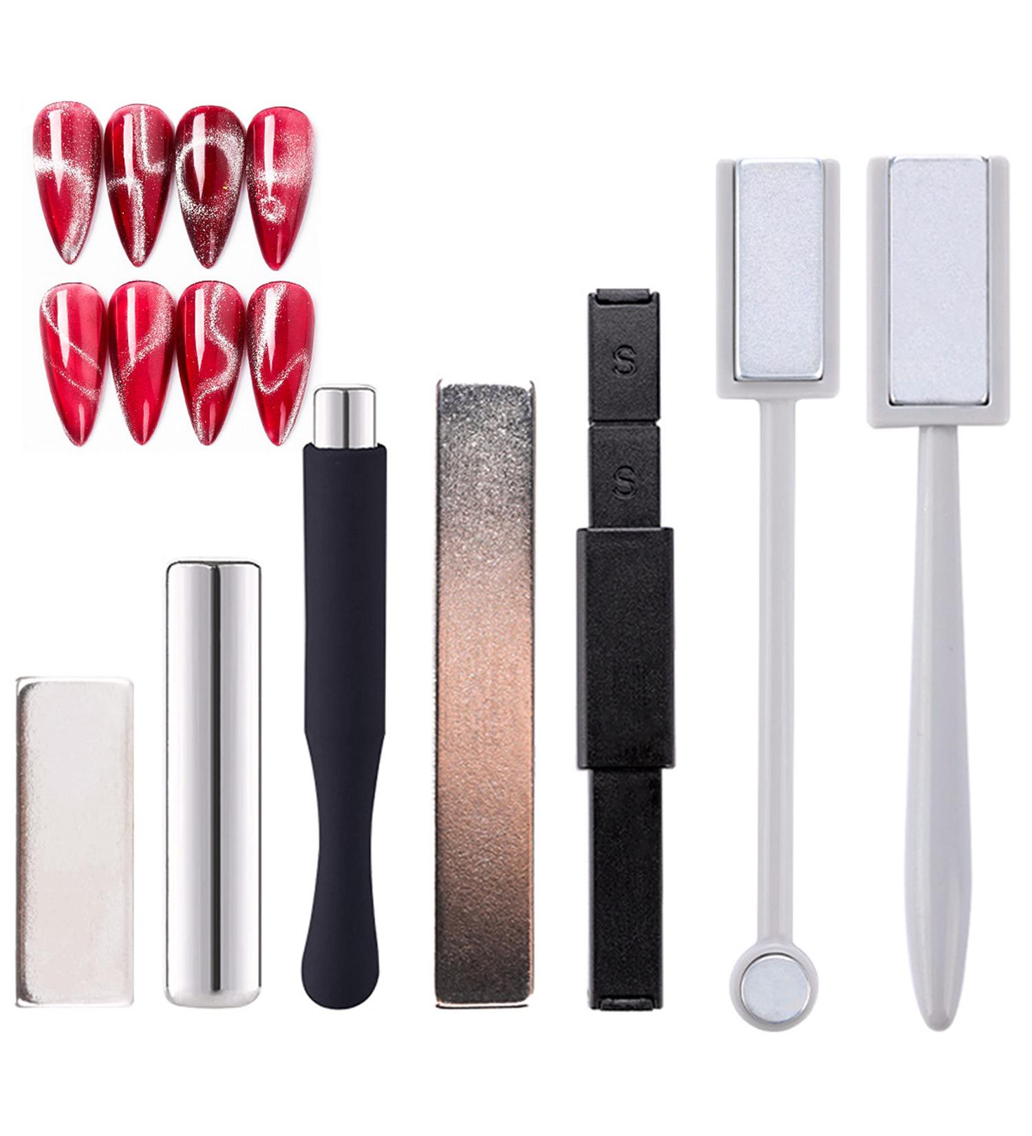 JERCLITY 7-Piece Cat Eye Magnet for Nails Set - Double-Head Magnetic Stick for Cat Eye Gel Polish Nail Art - Multi-Function Tool with Strong Magnets - Buy Online on GoSupps.com
