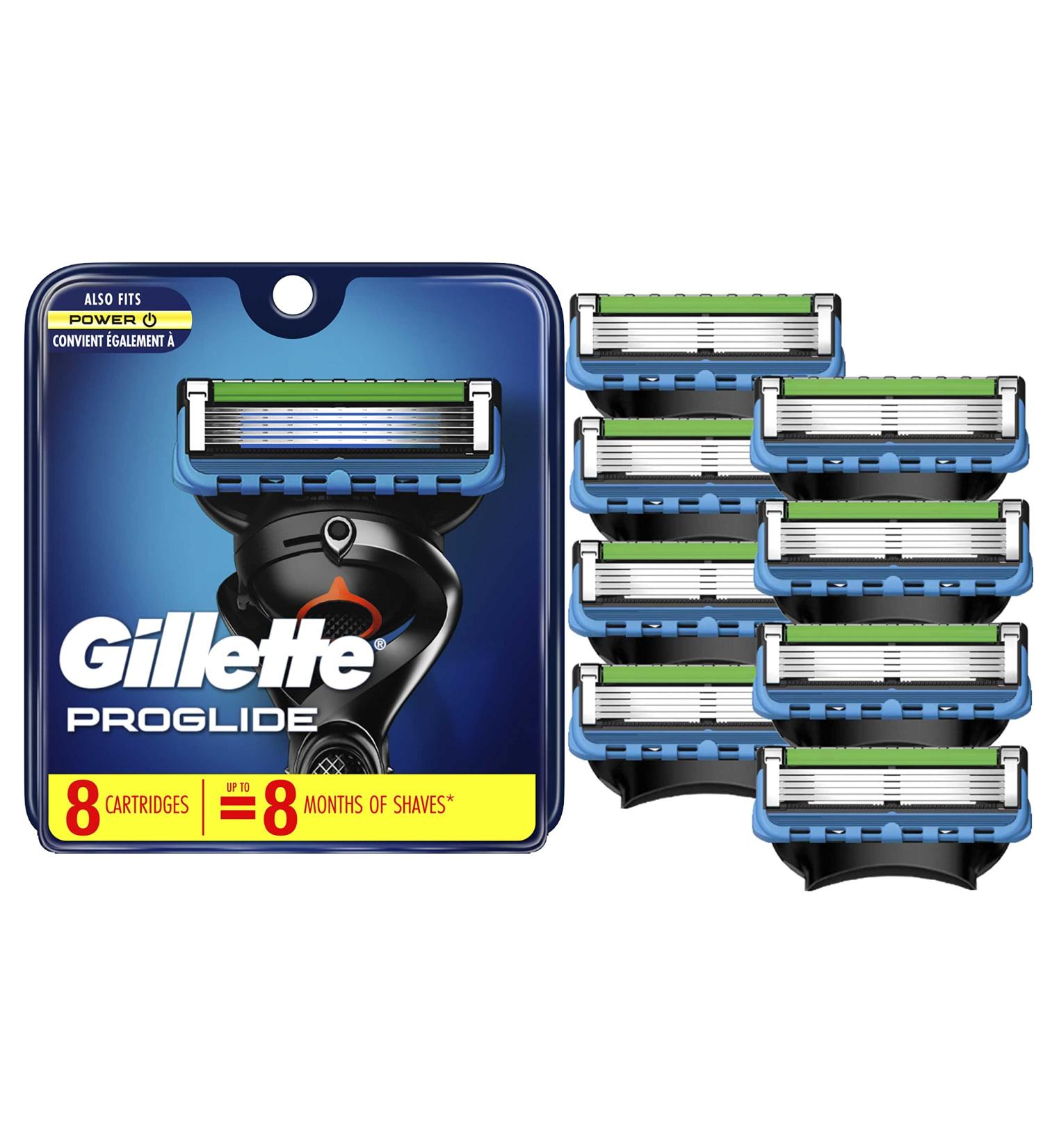 Gillette ProGlide Razor Blade Refills - 8 Count Cartridges - Buy Online on GoSupps.com