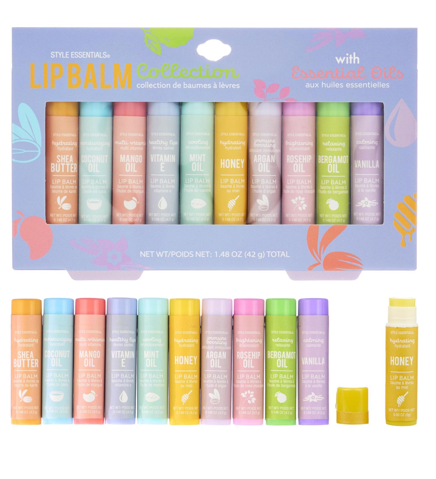 10pc Lip Balm Collection -Hydrating Lip Balms Infused- Enriched Lip Balm Set Essential Oils - Buy Online on GoSupps.com