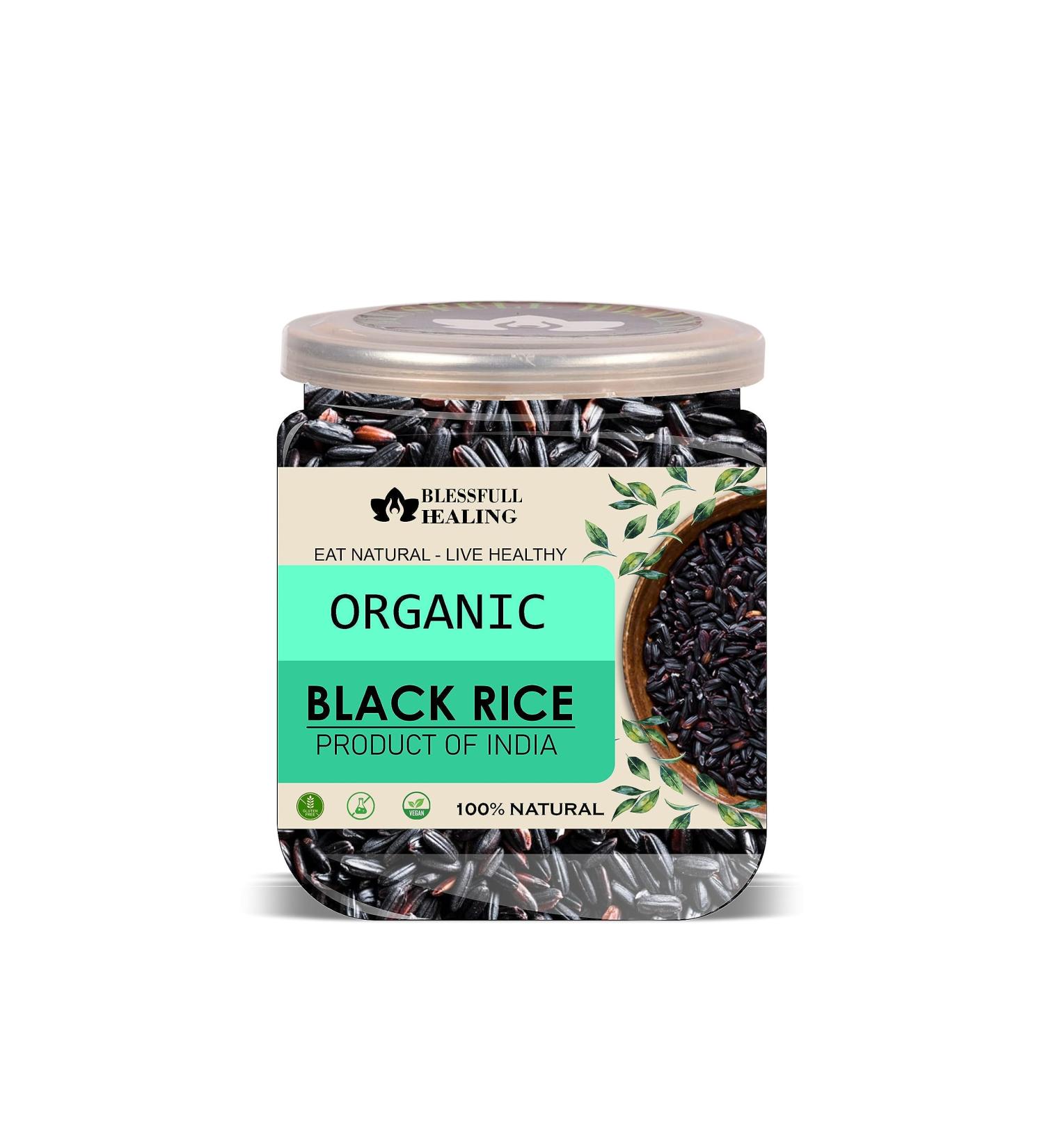 Blessfull Healing Organice Black Rice 2 lb (907 Gram) - Buy Online on GoSupps.com
