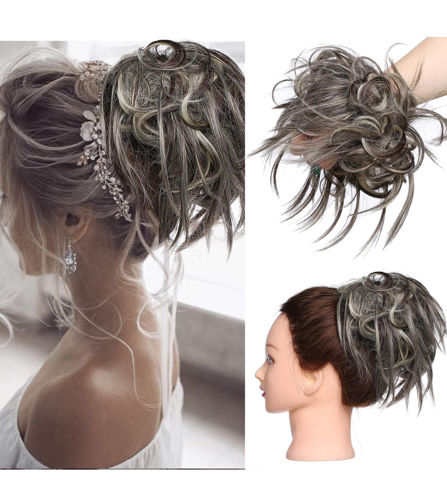 Shop SEGO Hair Part Hair Tie | Curly Hair Extension Updo | Wavy 45g Dark Brown & Blonde #6AH613 - Buy Online on GoSupps.com