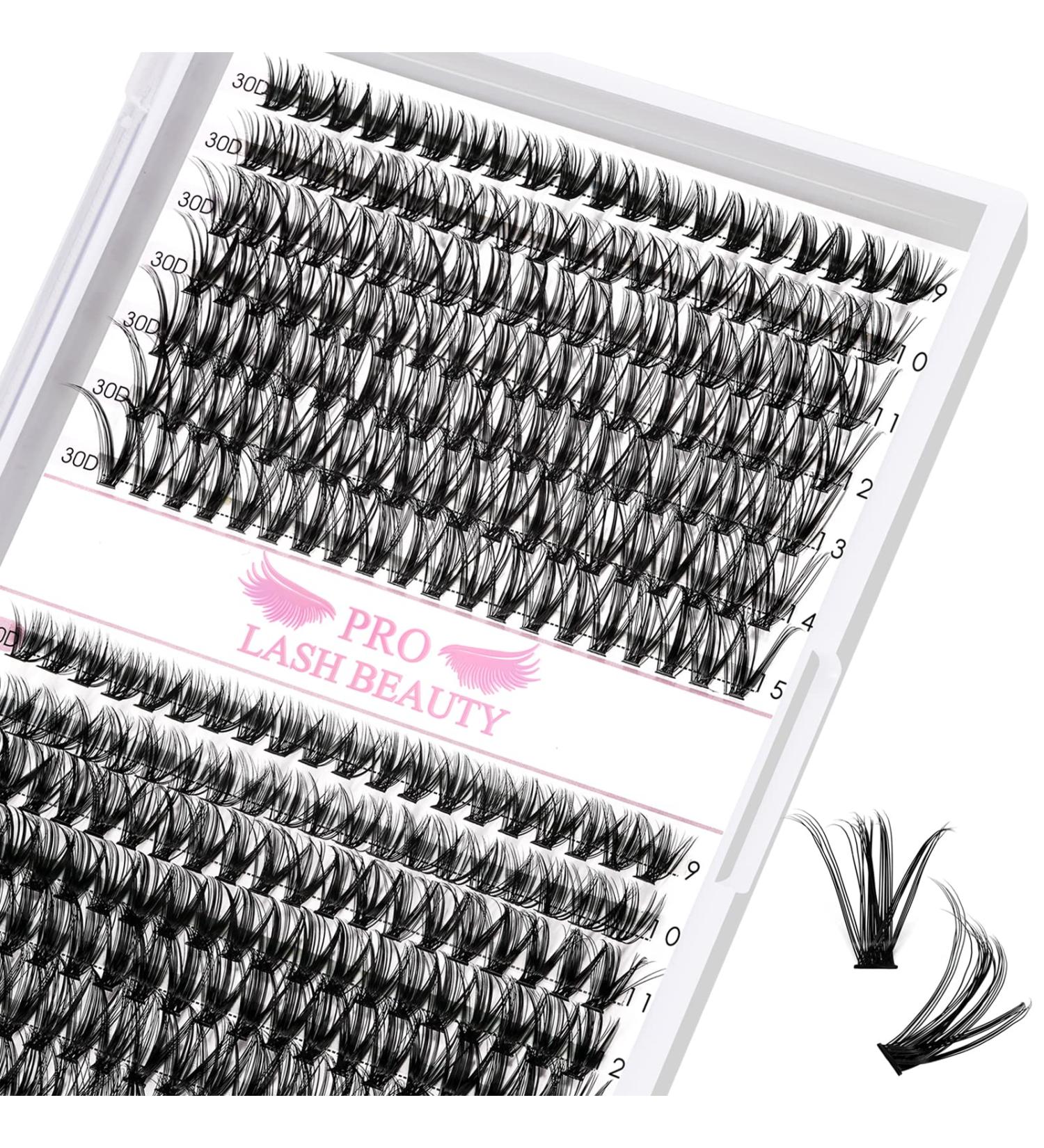 280 Pcs 40D-D-0.07 Cluster Lashes Mix Set - DIY At-Home Wispy Lashes - C D Curl - Bottom Lashes - Large Size - Buy Online on GoSupps.com