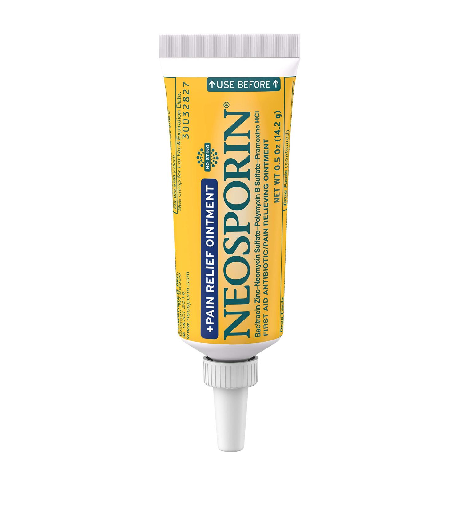 Neosporin Maximum-Strength Pain Relief Ointment 0.5 oz - Antibiotic & Analgesic - 24-Hour Protection - Buy Online on GoSupps.com