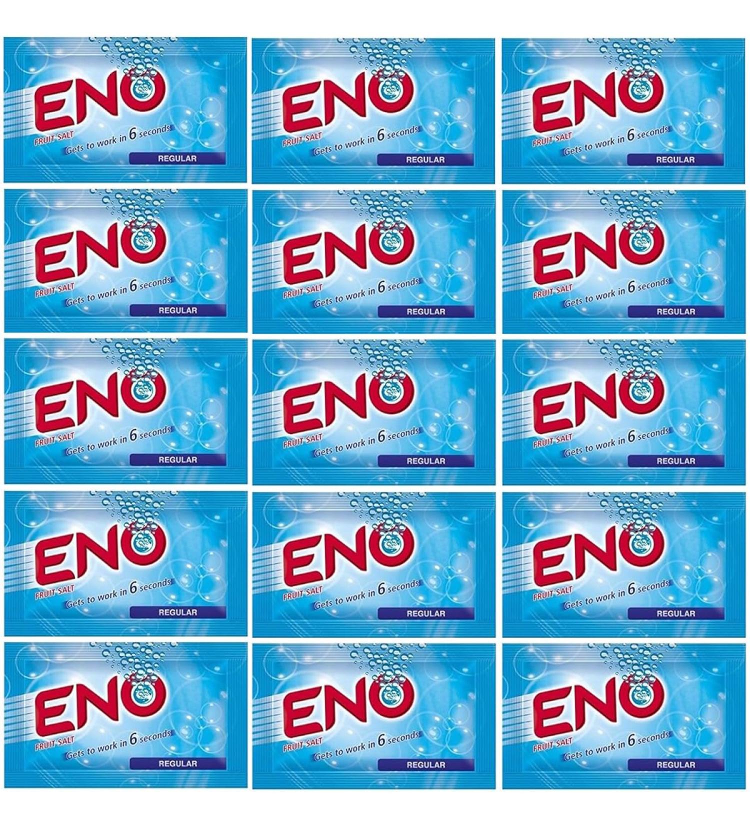 Eno Fruit Salt Regular Flavour for Acitidy Relief 15 Sachets X 5 Grams