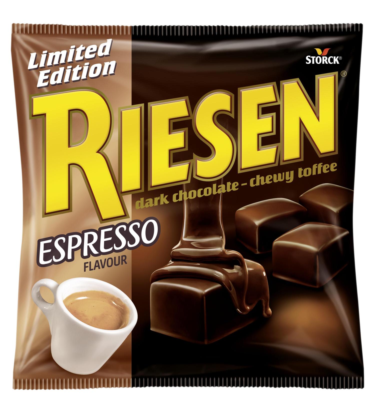 Riesen NEW Dark Chocolate Covered Toffee Espresso Flavour 135 g (Pack of 15) - Buy Online on GoSupps.com