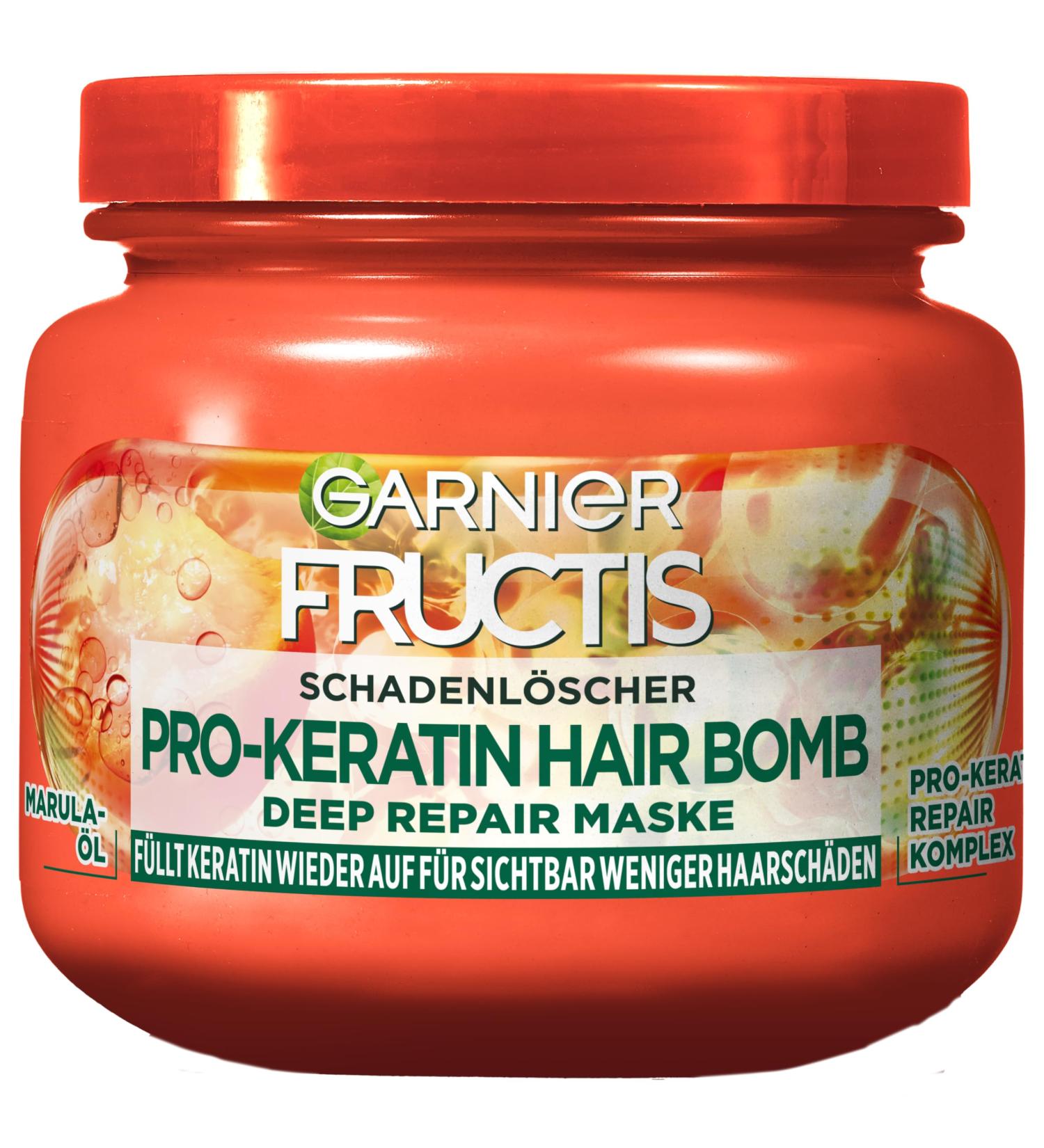 Garnier Garnier Repair Mask for Hair Damage for Less Split Ends and Stronger Lengths with Amla Oil and Pro-Keratin Complex + Repairer Fructis Fire Extinguisher