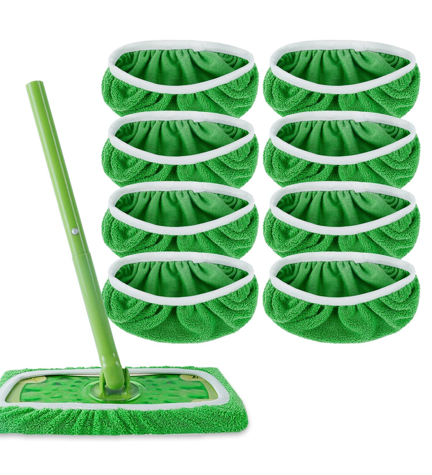 KEEPOW Reusable Wet Pads for Swiffer Sweeper Mop - 8 Pack Microfiber Cloths for Hardwood Floor Cleaning - Buy Online on GoSupps.com