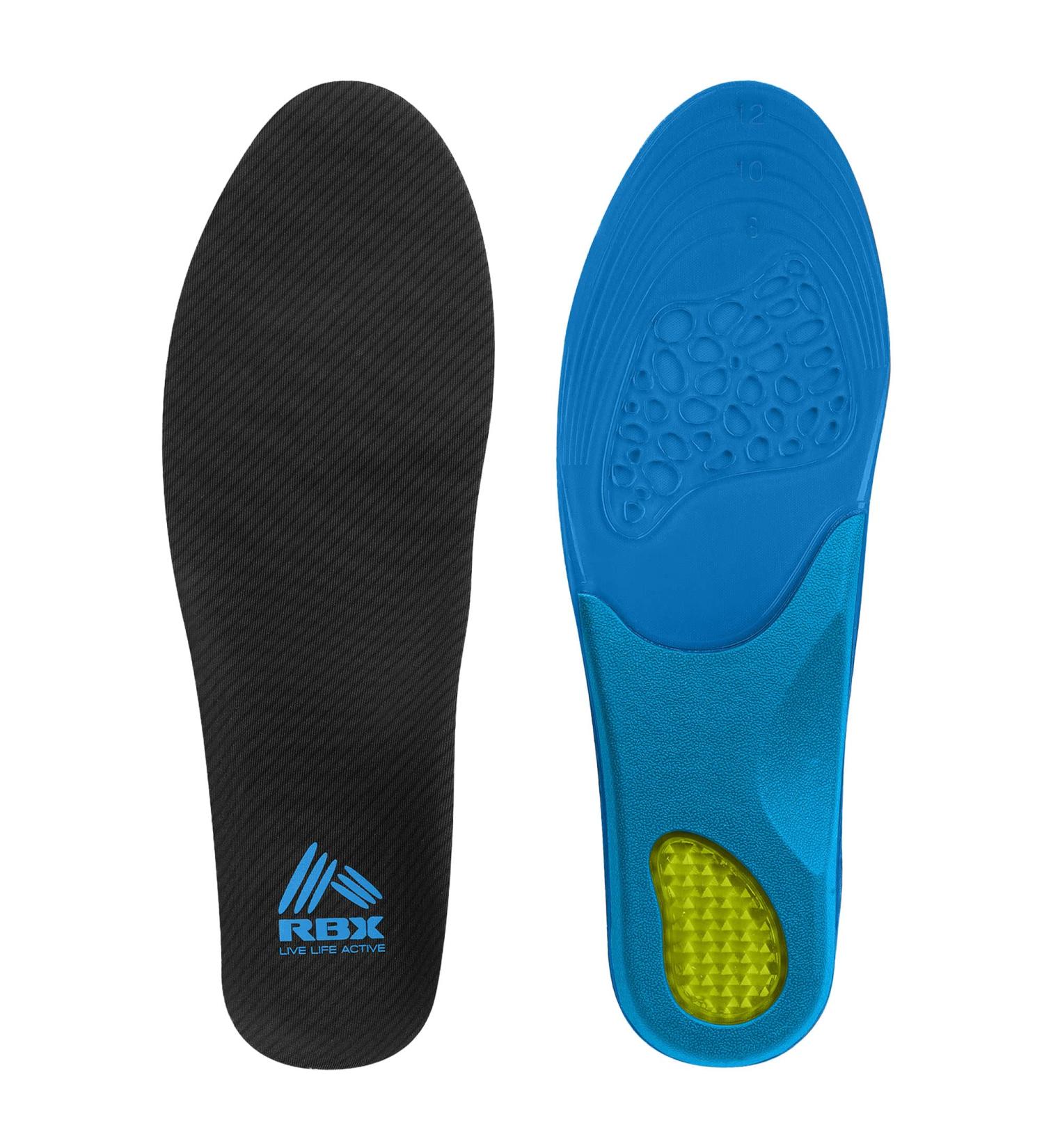 RBX Men's Full Length Plantar Gel Orthotic Insoles (Size 8-12 Blue) - Soothing Comfort - Buy Online on GoSupps.com