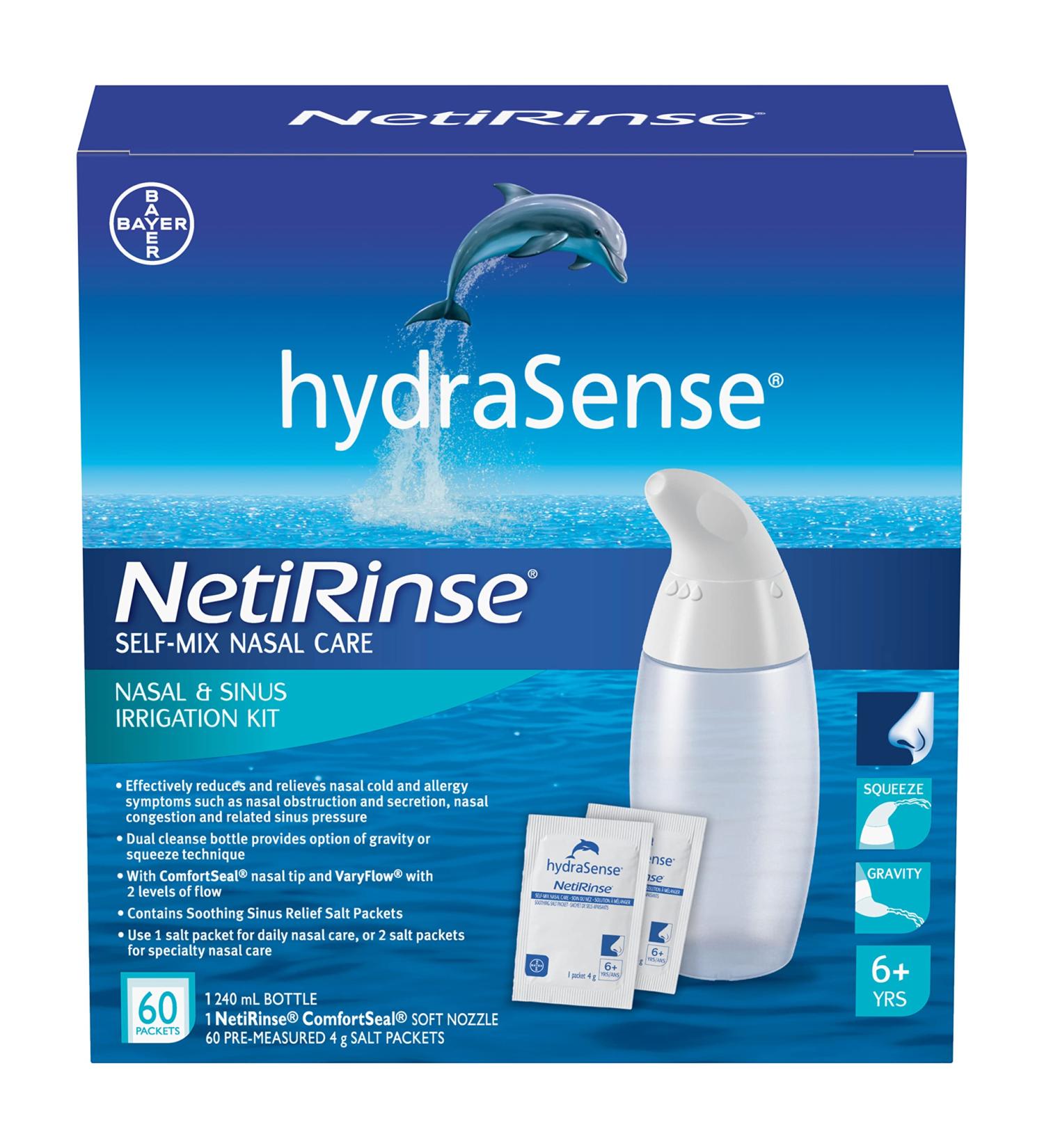 NetiRinse 2-in-1 Nasal & Sinus Irrigation Kit Relieve Congestion & Enhance Breathing | International Shipping Available - Buy Online on GoSupps.com
