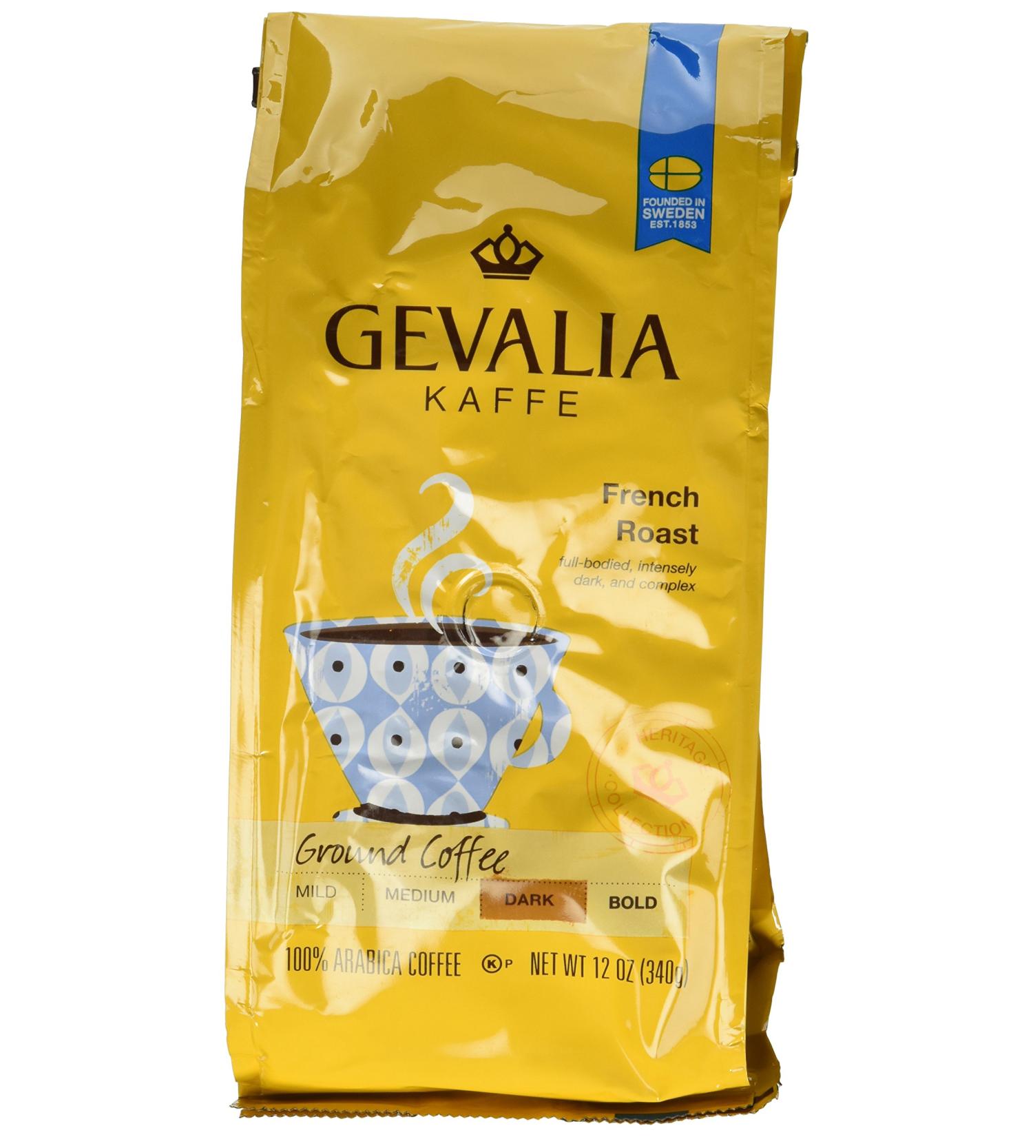 Gevalia Kaffe Ground Coffee French Roast 12oz Bag - Buy Online on GoSupps.com