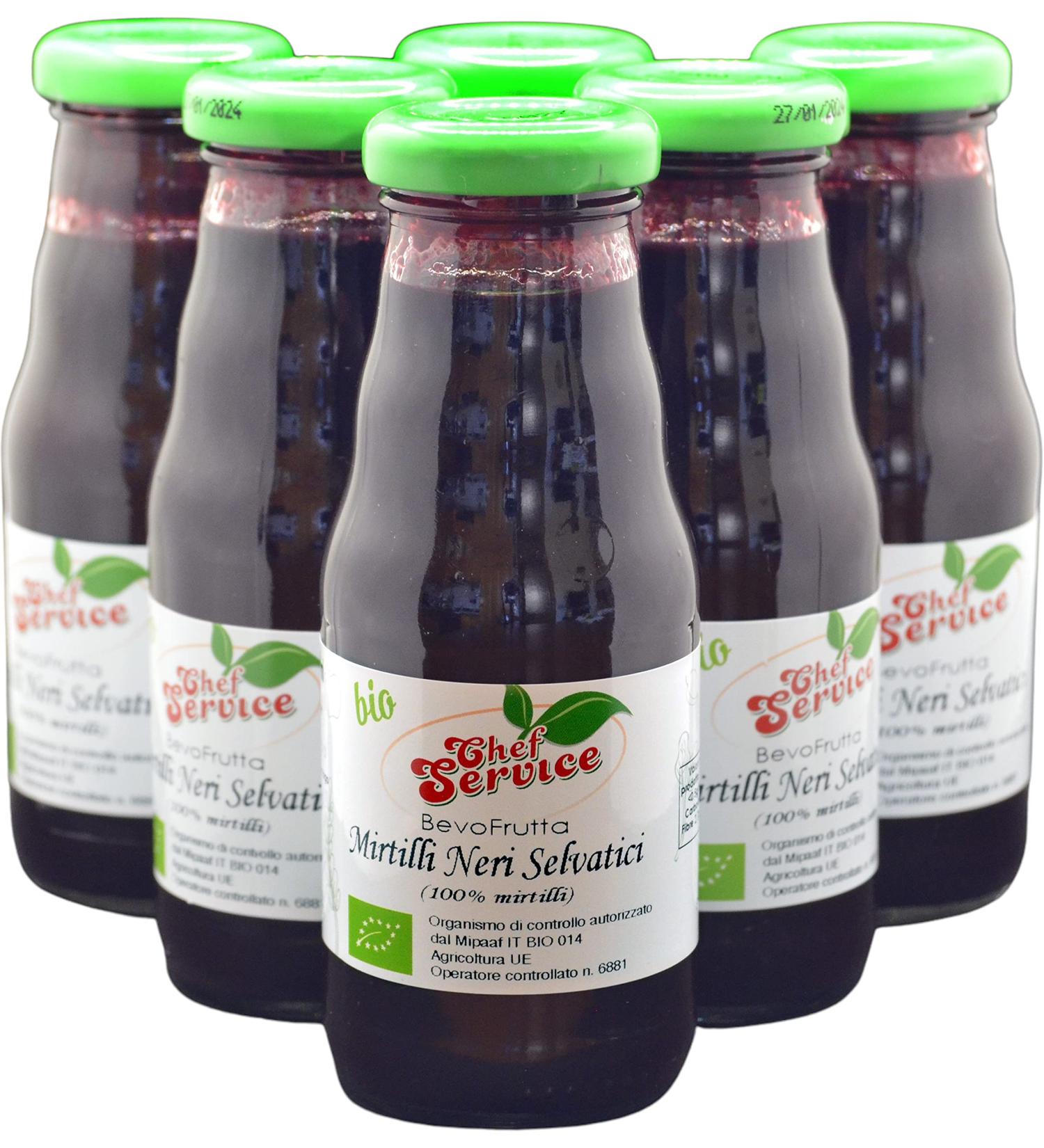 Head Service Chef Service Bevofrutta 100 organic blueberries 6 pieces of 210 ml - Buy Online on GoSupps.com