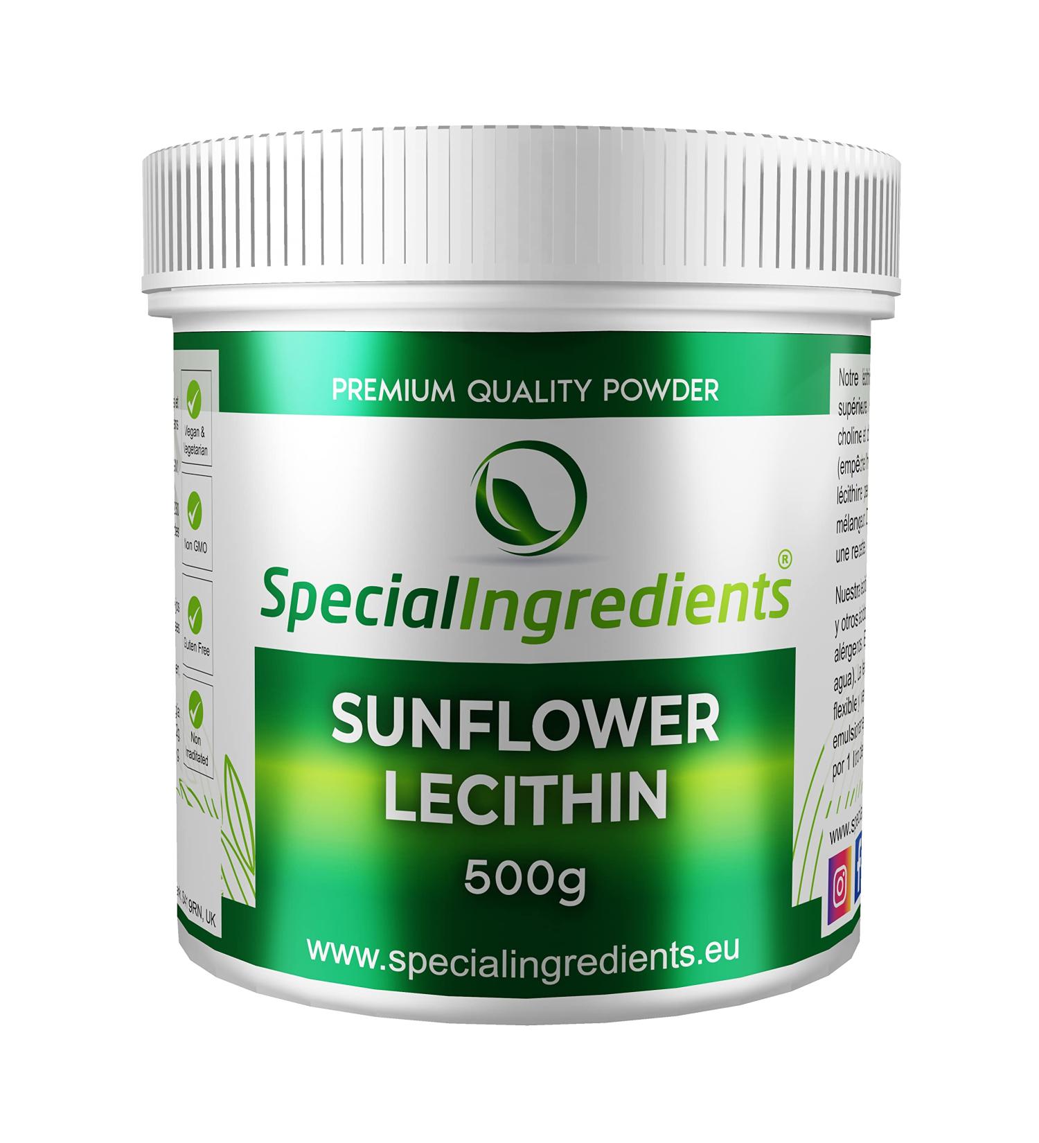 Buy High-Quality GMO-Free Sunflower Lecithin Powder 500g | International Shipping Available - Buy Online on GoSupps.com