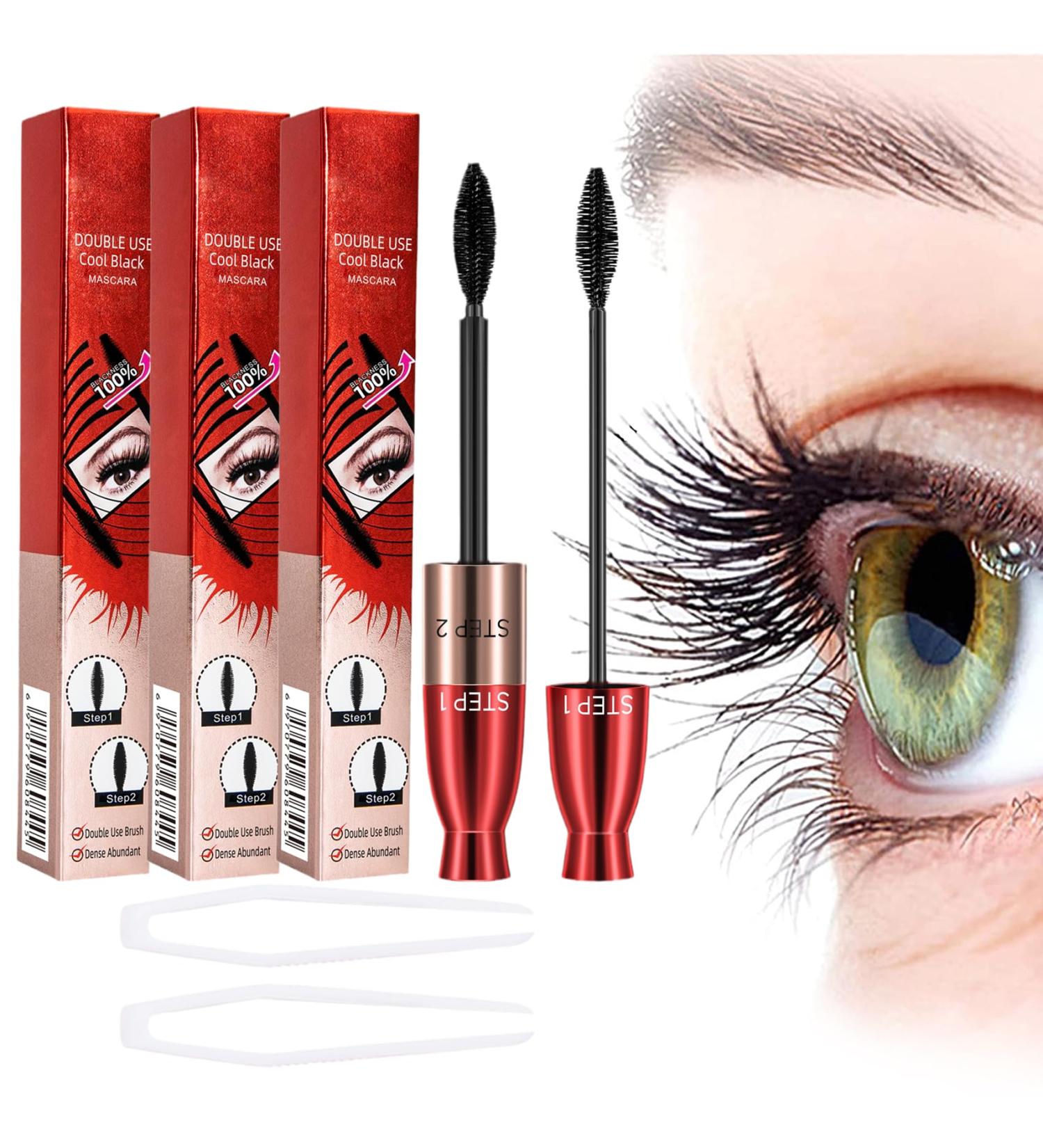 4D Lengthening Curling Mascara 4D Lengthening Curling Mascara 2 In 1 Waterproof 4D Lengthening Curling Mascara for Straight Lashes Waterproof (3pcs) - Buy Online on GoSupps.com