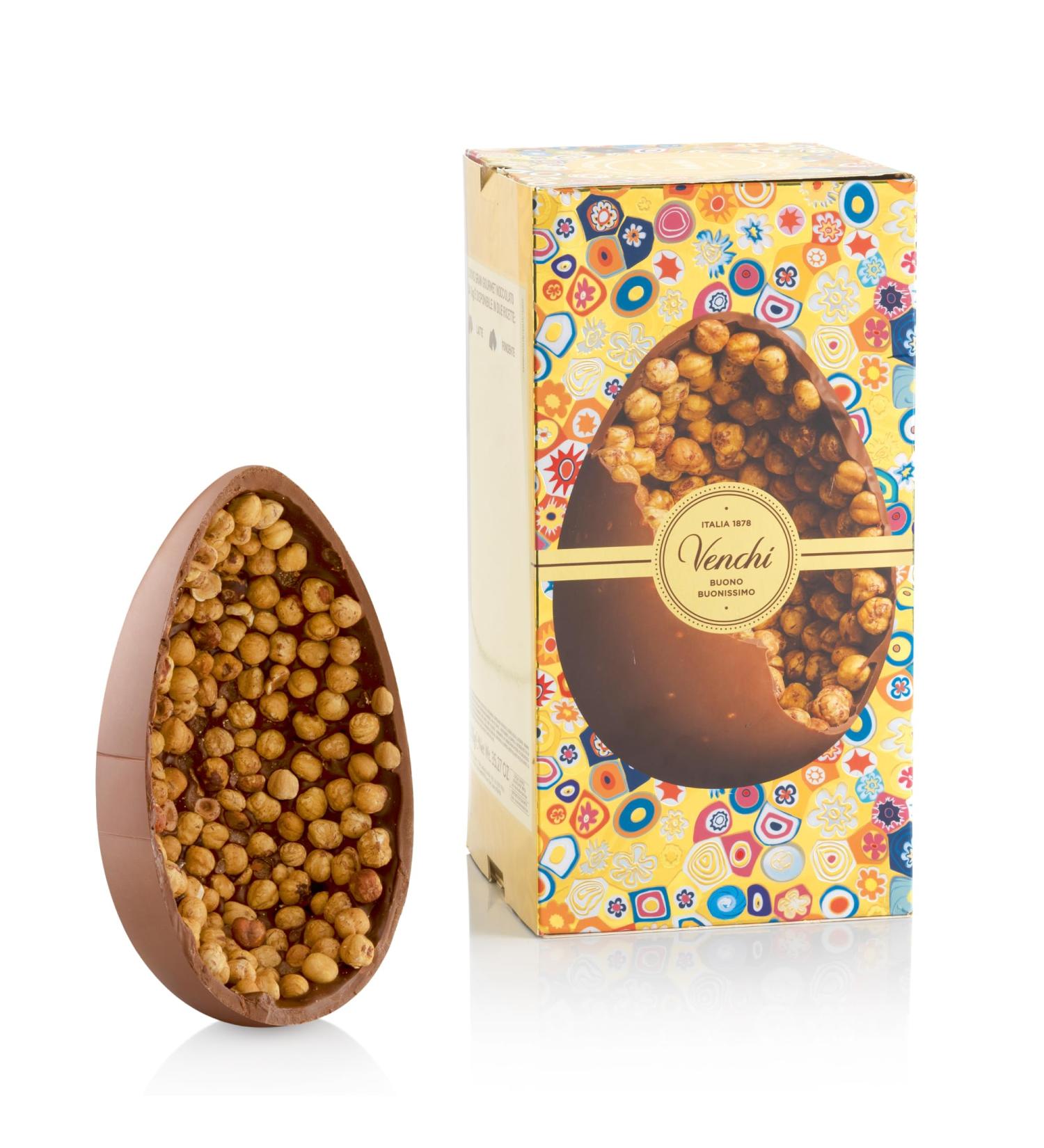 Venchi - uf en Chocolat Ar me Chocolat au Lait aux "Noisettes du Pi mont" Enti res avec Surprise Sans Gluten 1 kg Collection P ques Id e Cadeau - Buy Online on GoSupps.com