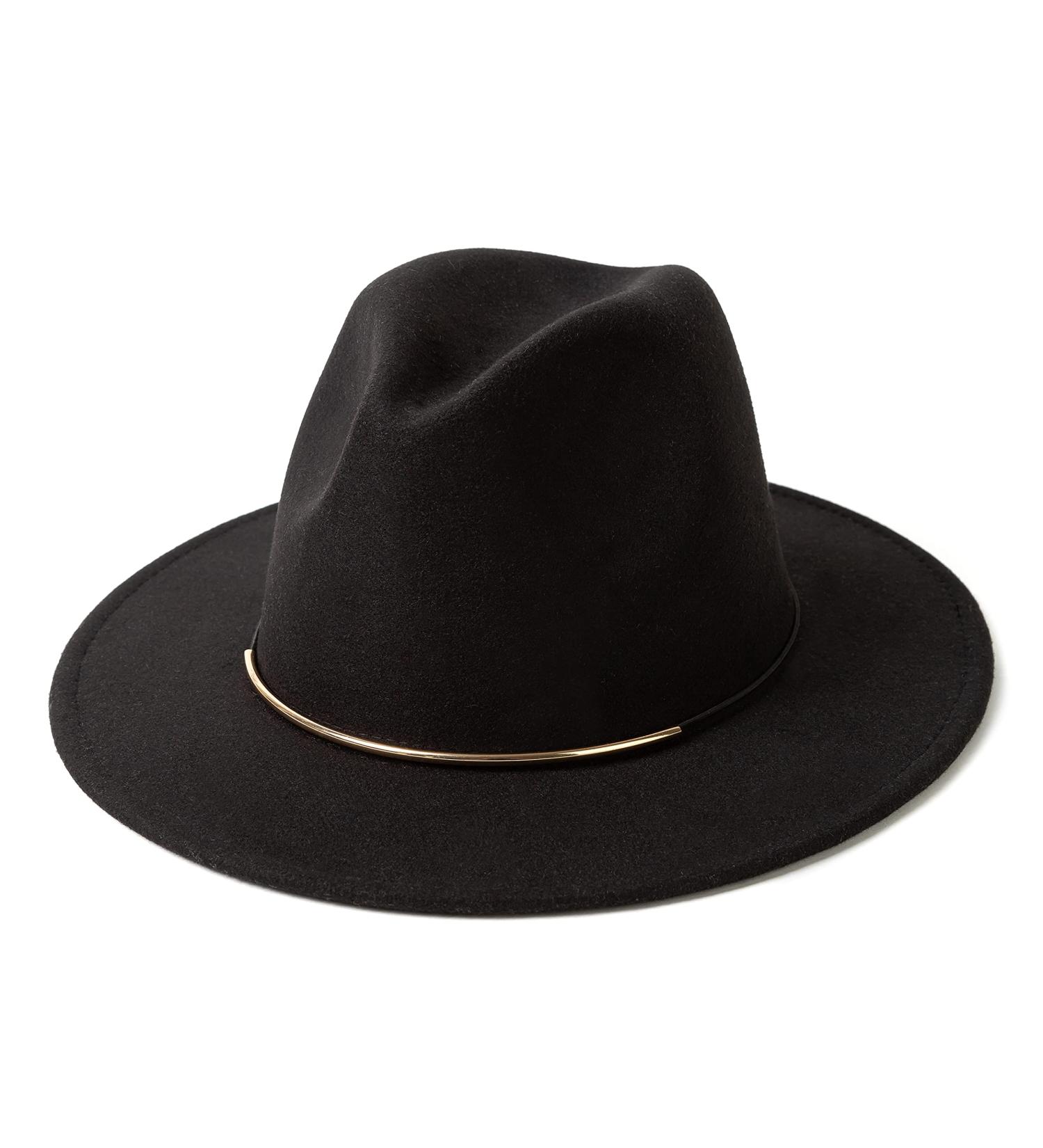 HUDANHUWEI Women's Wide Brim Fedora Hat with Belt Buckle - Panama Cap in Black - Buy Online on GoSupps.com