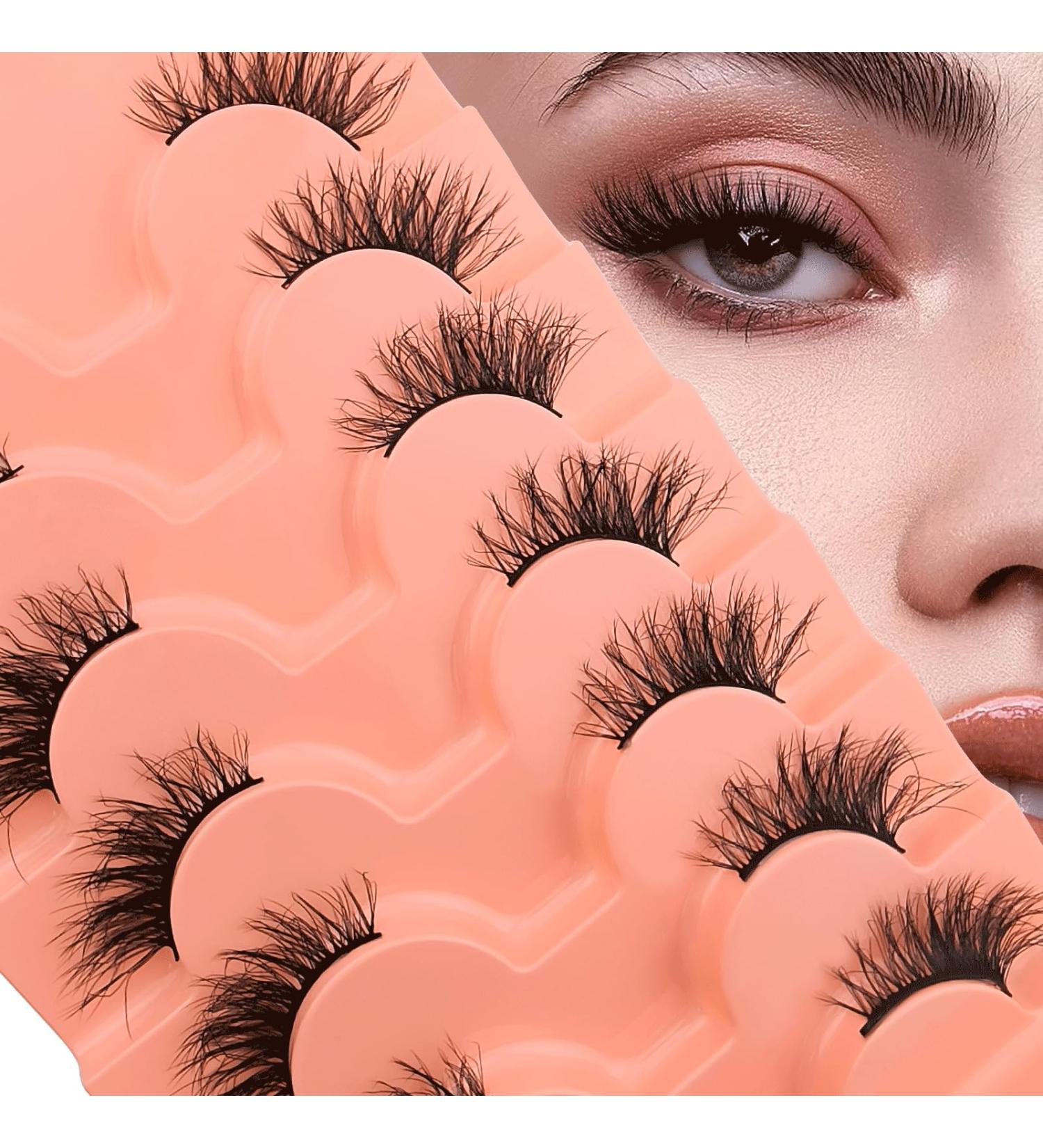 7 Pairs Fluffy Half Eyelashes Cat Eye 15 mm Short Cat Eyes Artificial Eyelashes Natural Look 1/2 Corner False Eyelashes Set 3/4 Corner Eyelashes Reusable Lightweight Makeup Eyelashes (ZF05) 7p-HF-ZF05 - Buy Online on GoSupps.com