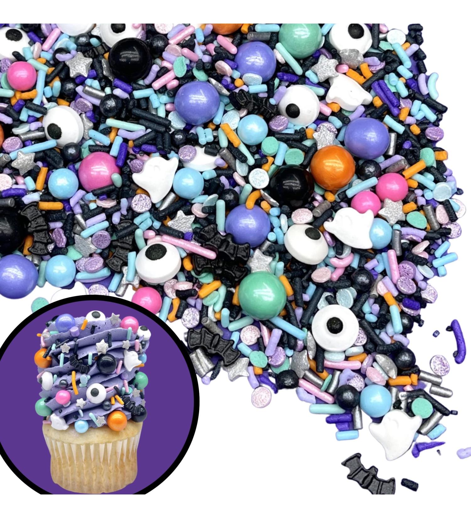 Manvscakes Sprinkles - Themed Sprinkles for Cake Decorating  Sprinkle Mix for Cookies  Ice Cream  Fondant Cake  Caramel Apples  Cupcakes & Other Desserts  Assorted Halloween & Fall Sprinkles  4 oz - Buy Online on GoSupps.com