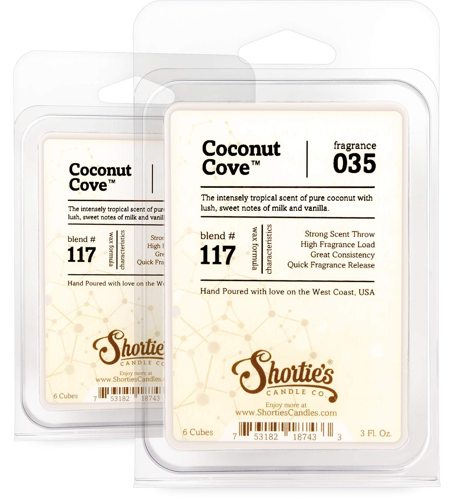 Shortie s Candle Company Coconut Cove Wax Melts Multi Pack - Highly Scented Natural Oil Bars (6 Oz) - Fruit & Berry Air Freshener Cubes - International Shipping Available - Buy Online on GoSupps.com