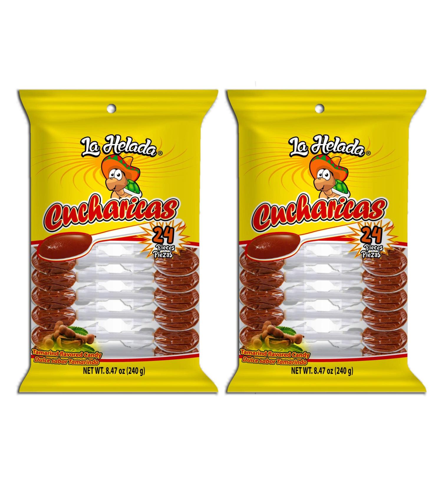 La Helada Cucharica Tamarind Spoons - 24ct Party Bag | Mexican Candy Pi ata Filler & Party Favors - Shop Internationally - Buy Online on GoSupps.com