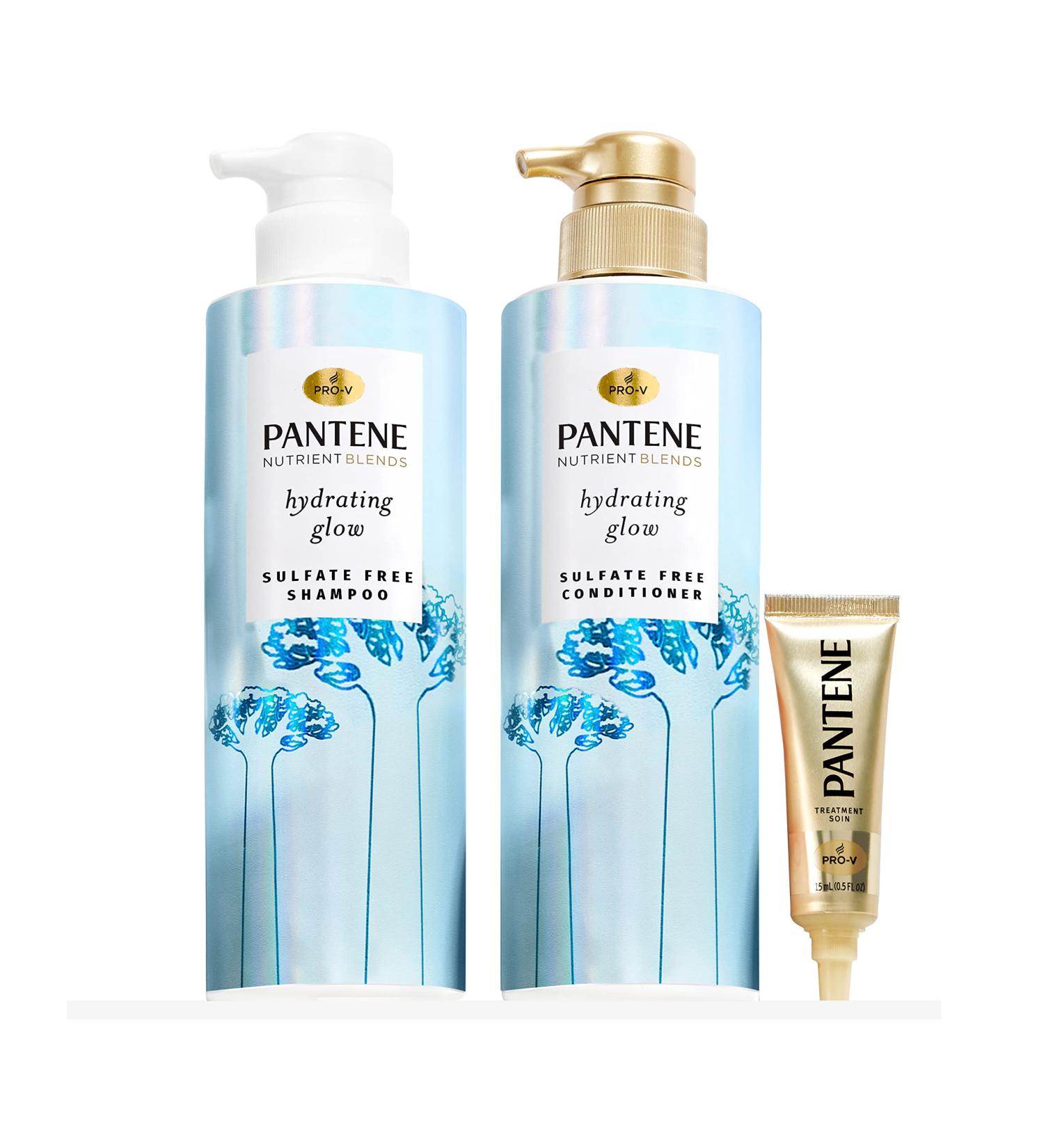 Pantene Hydrating Glow Baobab Shampoo, Conditioner & Treatment Set - Buy Online on GoSupps.com
