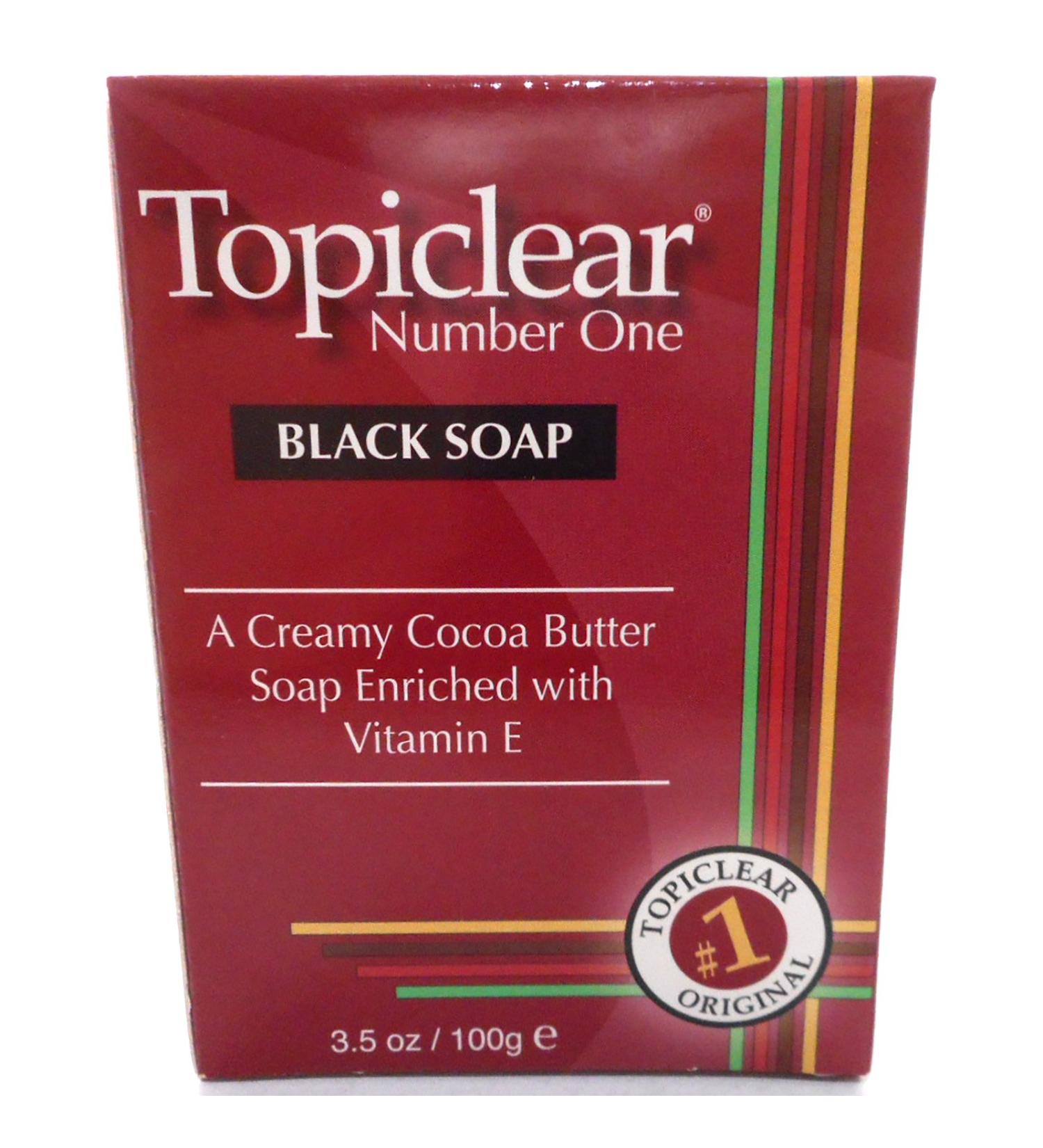 Topiclear Number One Black Soap 3.5Oz - Best Natural Skin Care for All Skin Types | Buy Internationally - Buy Online on GoSupps.com