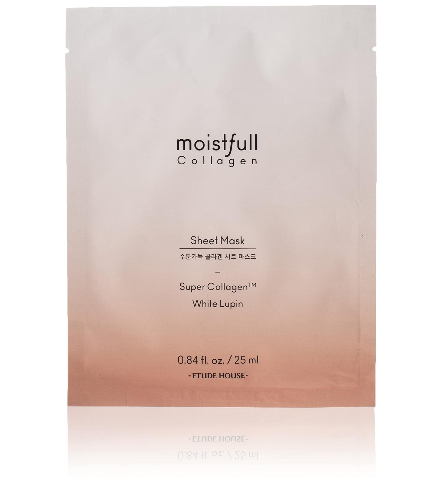 Etude House Moistfull Collagen Sheet Mask - Hydrating Beauty Mask (1 Sheet, 25ml) - Buy Online on GoSupps.com