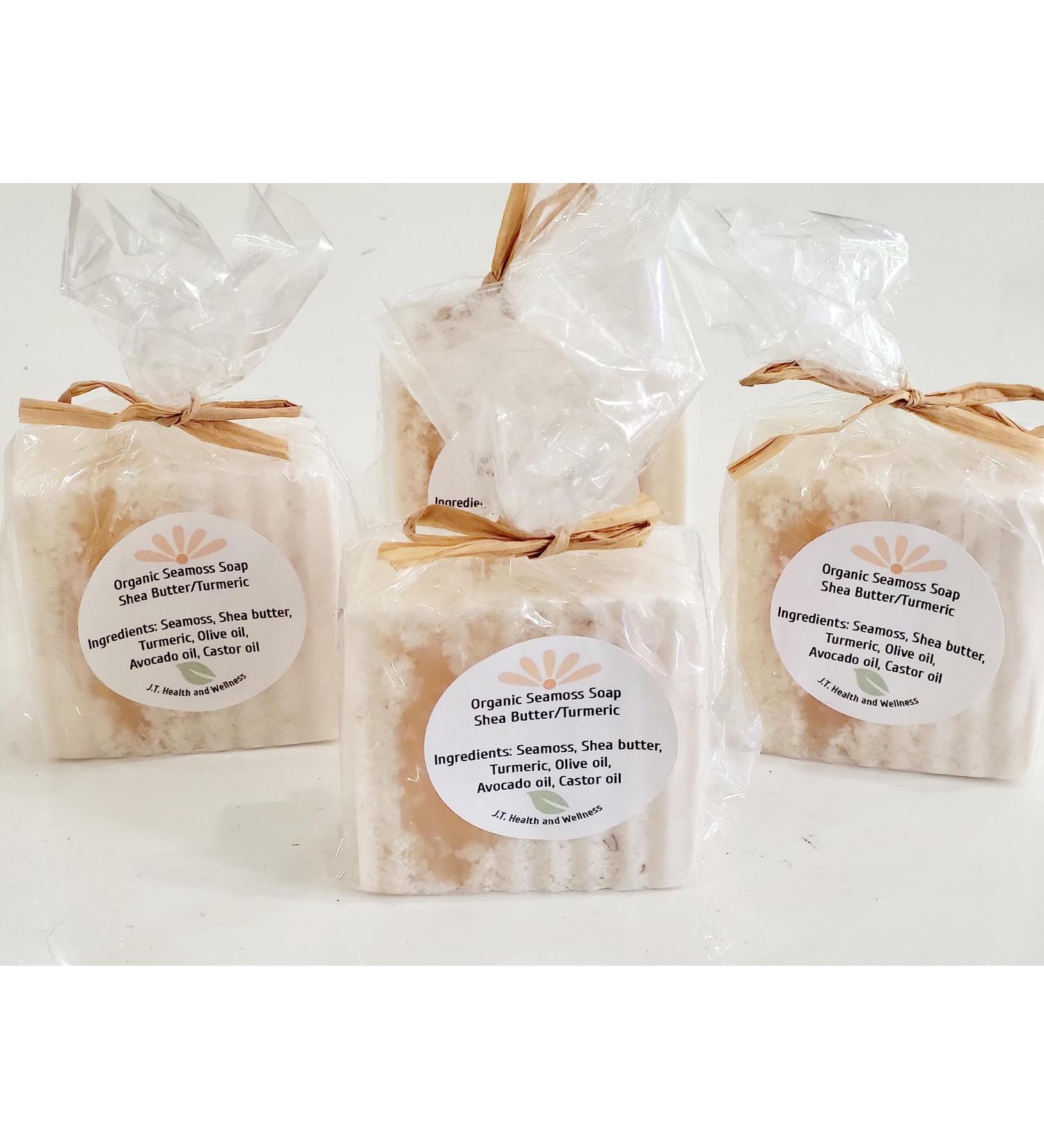 J.T. Health and Wellness Organic Sea Moss Shea Butter Turmeric Soap
