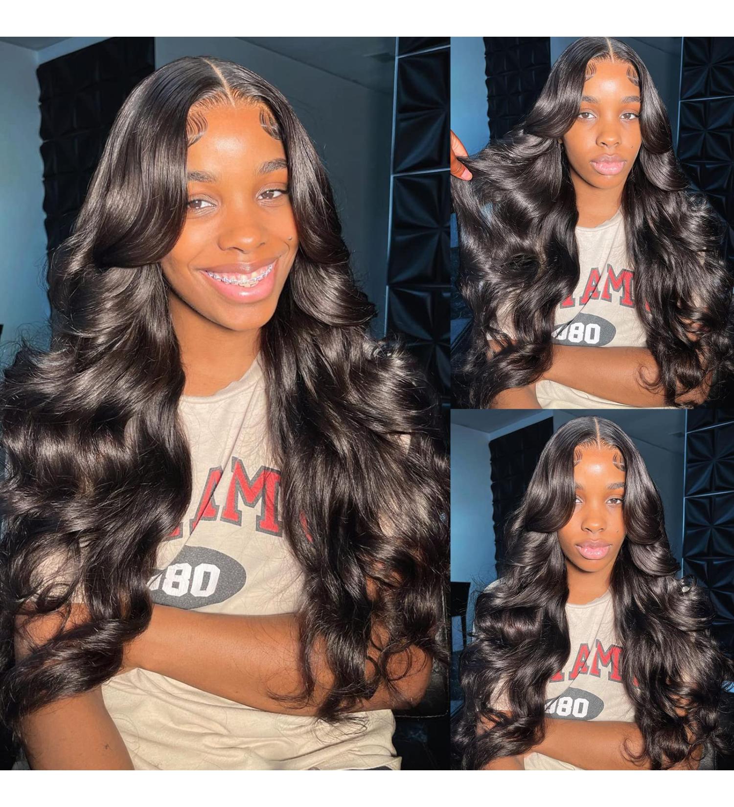 26 Mewill Body Wave Lace Front Wig | 100% Human Hair | 180% Density | HD Lace Frontal | Pre-Plucked with Baby Hair | Natural Color | Black Women - Buy Online on GoSupps.com