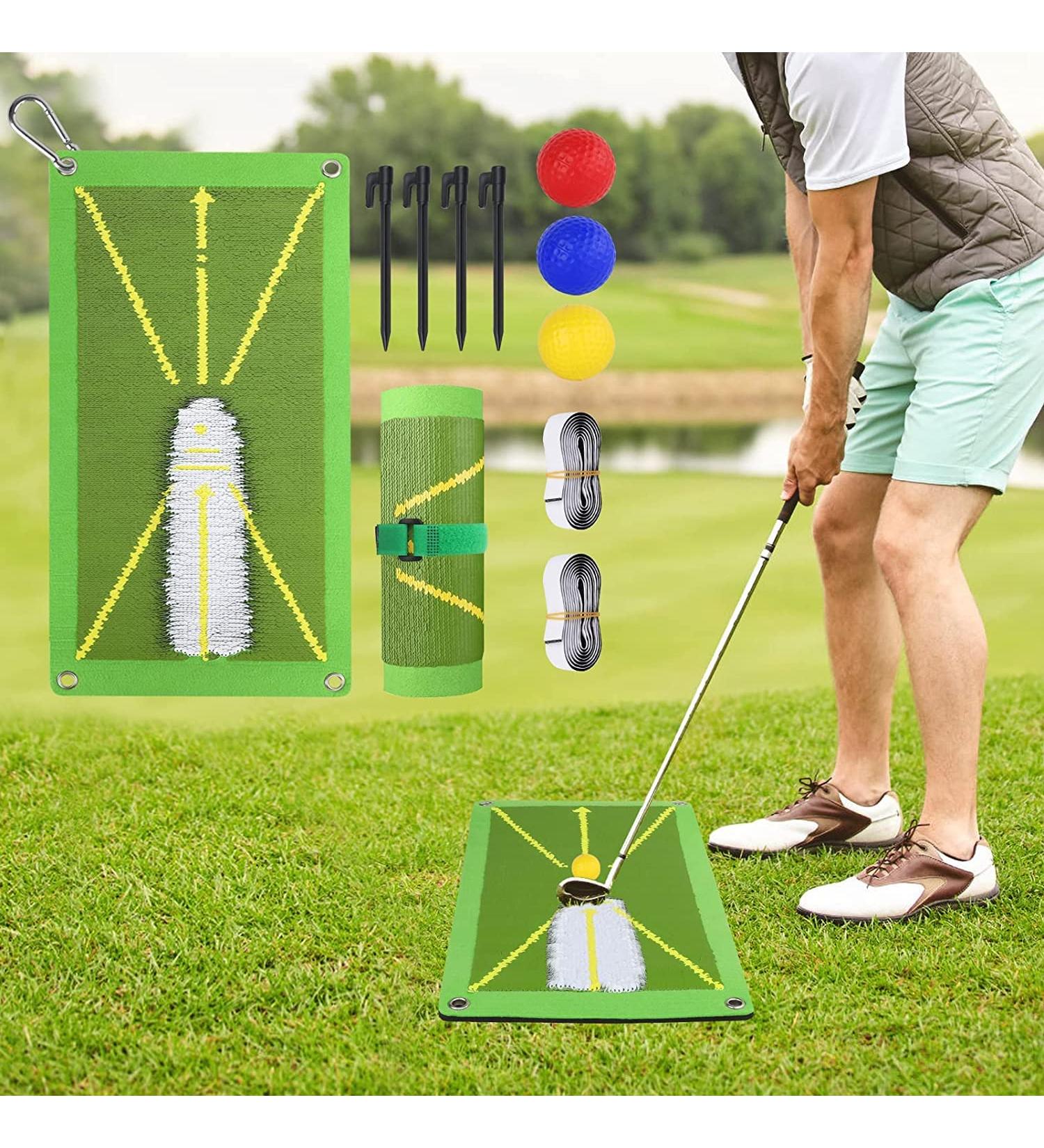 Golf Training Mat for Swing Detection | Premium Impact Mat for Path Feedback | Advanced Golf Hitting Mat - Indoor/Outdoor Use | Golf Practice Aid Set - Buy Online on GoSupps.com