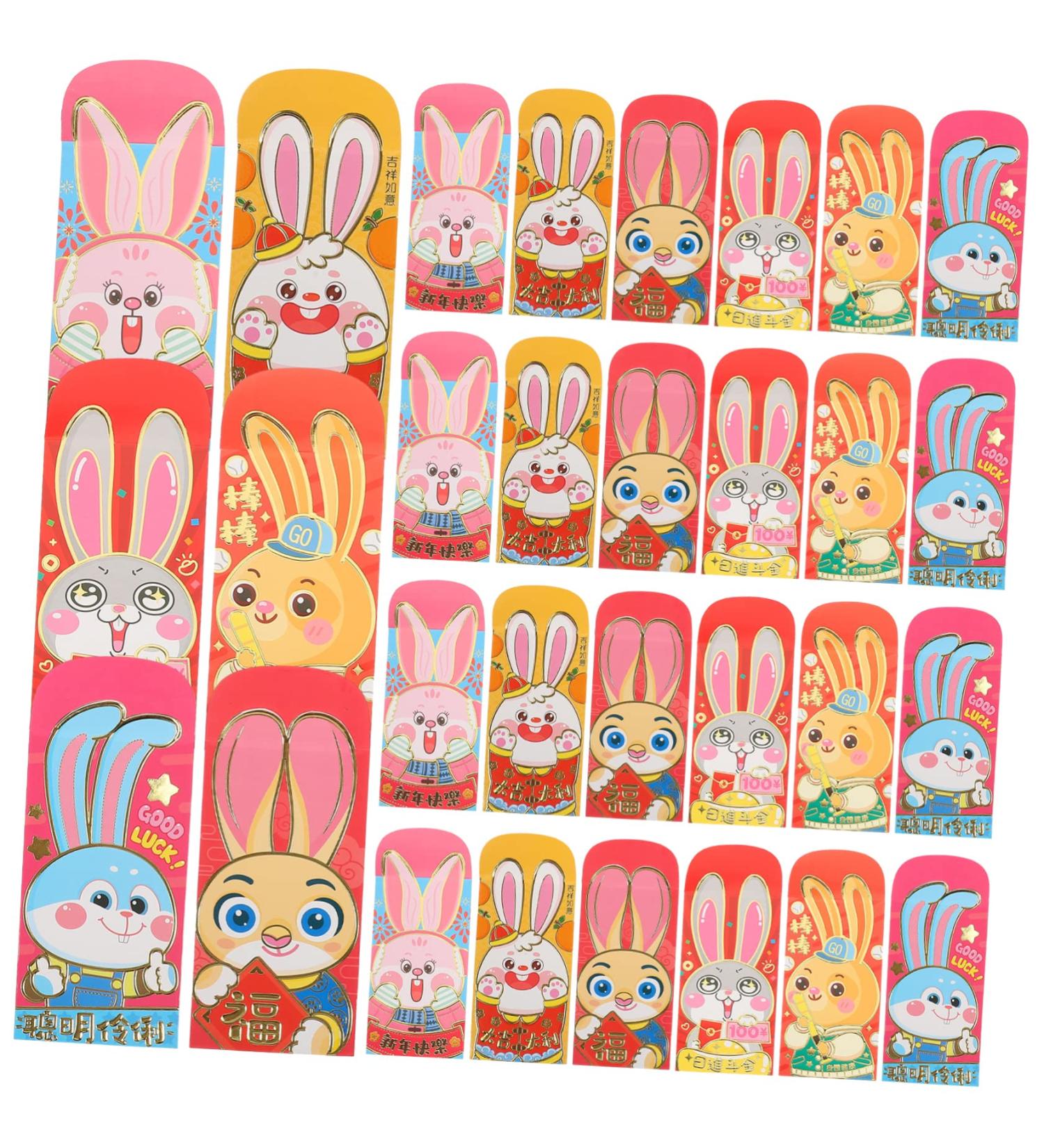 Abaodam 30pcs 2023 Year of The Rabbit Red Packets Spring Festival Hong Bao Spring Festival Hongbao Lucky Tiger Chinese Red Packet Rabbit Red Envelopes Spring Festival Supplies Paper Money - Buy Online on GoSupps.com