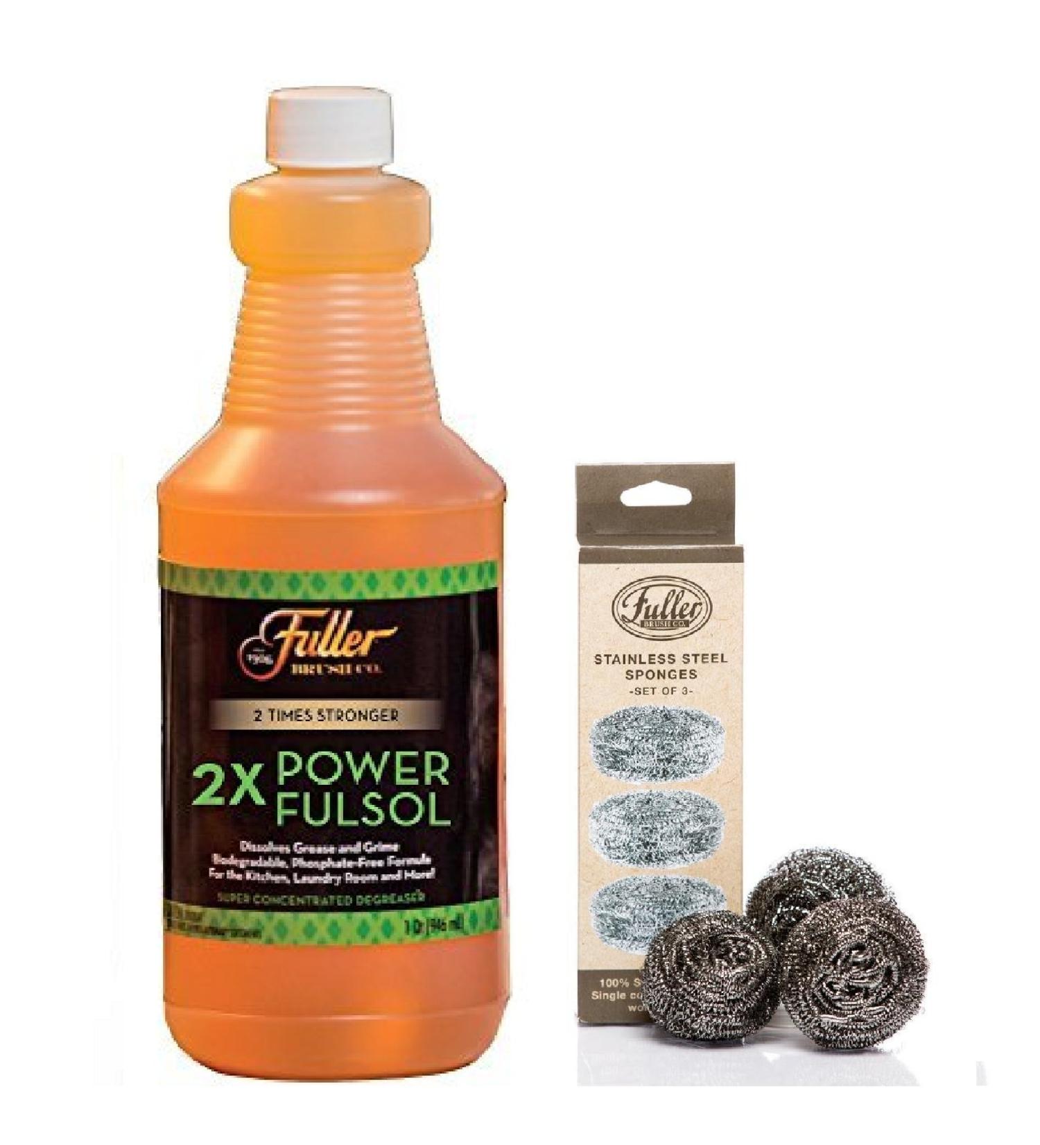 Fuller Brush Fulsol 2X Power Degreaser Kit with Stainless Steel Sponges