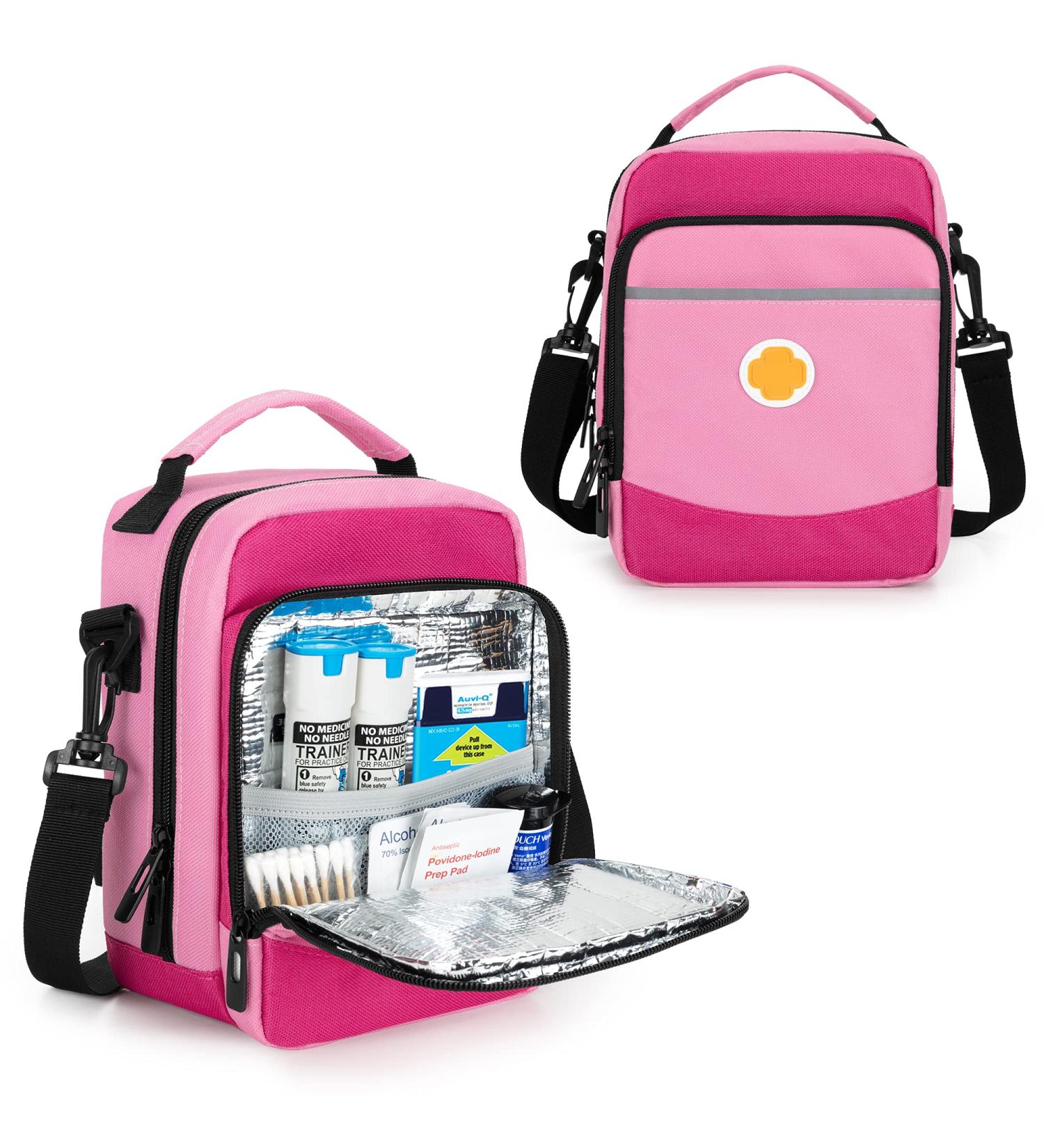 CURMIO Insulated EpiPen Carrying Case for Kids - Pink (Bag Only) | Patented Design - Buy Online on GoSupps.com