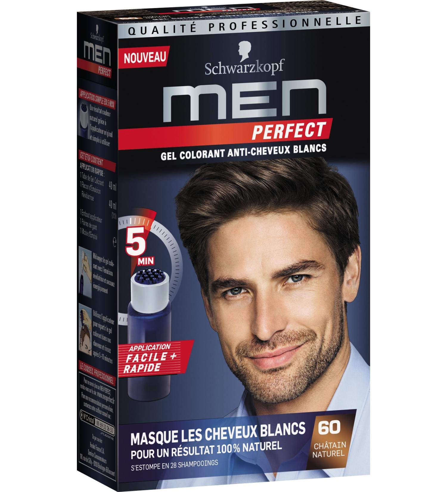 Schwarzkopf Men Perfect Anti-Grey Tint Gel 60 Natural Medium Brown