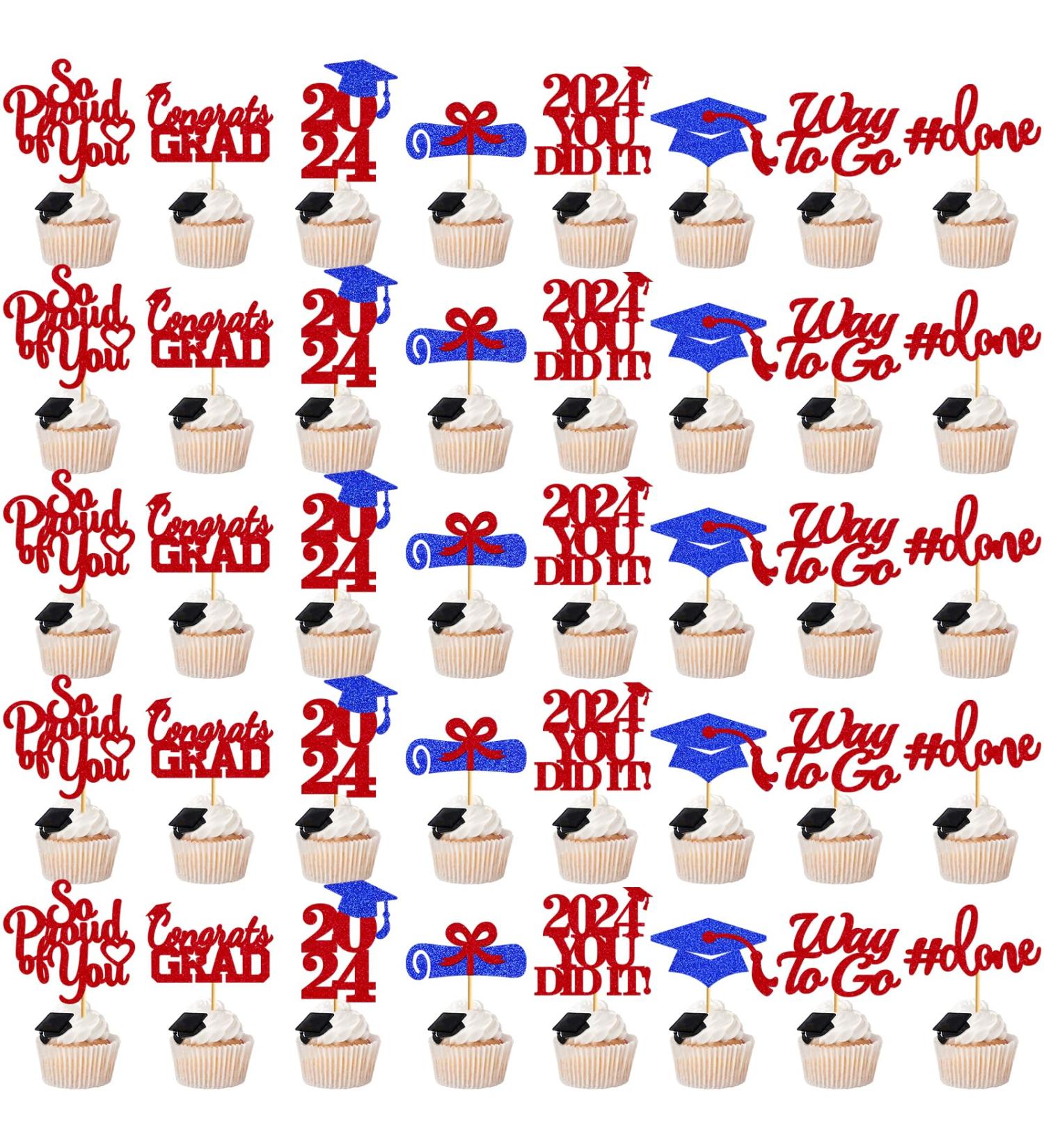 4XD-grad cupcake topper red - Buy Online on GoSupps.com