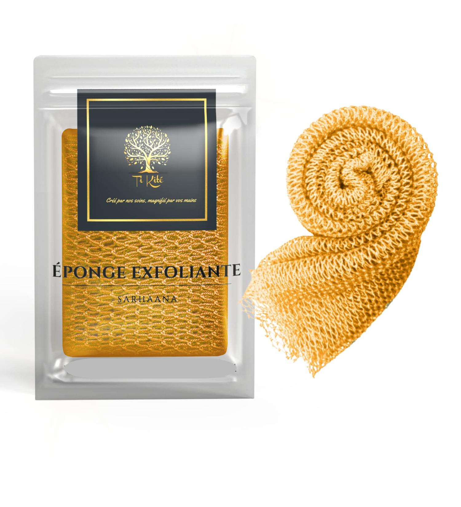 African Shower Network | Djamp XL African Peeling Shower Sponge & Bathing Shoe | Soft Flower-Waves for Men Women & Children | Yellow-Orange Body Peeling Accessories - Buy Online on GoSupps.com