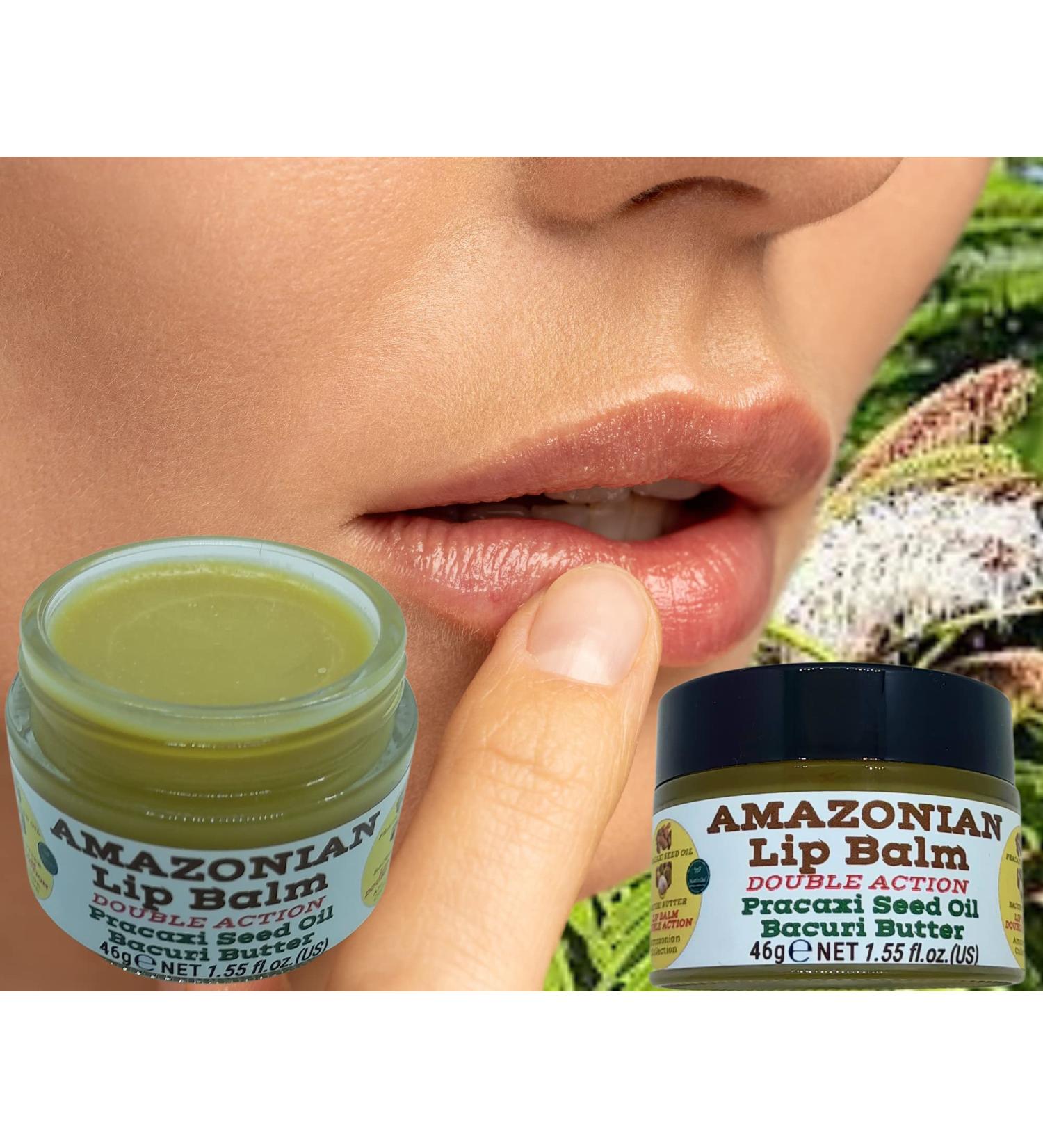 Nativilis AMAZONIAN LIP BALM DOUBLE ACTION FORMULA WITH PRACAXI SEED OIL (Pentaclethra macroloba) + BACURI BUTTER (Platonia insignis) Moisturises Dry Lips and Heals Chapped Lips - Toned Lips - Copaiba - Buy Online on GoSupps.com
