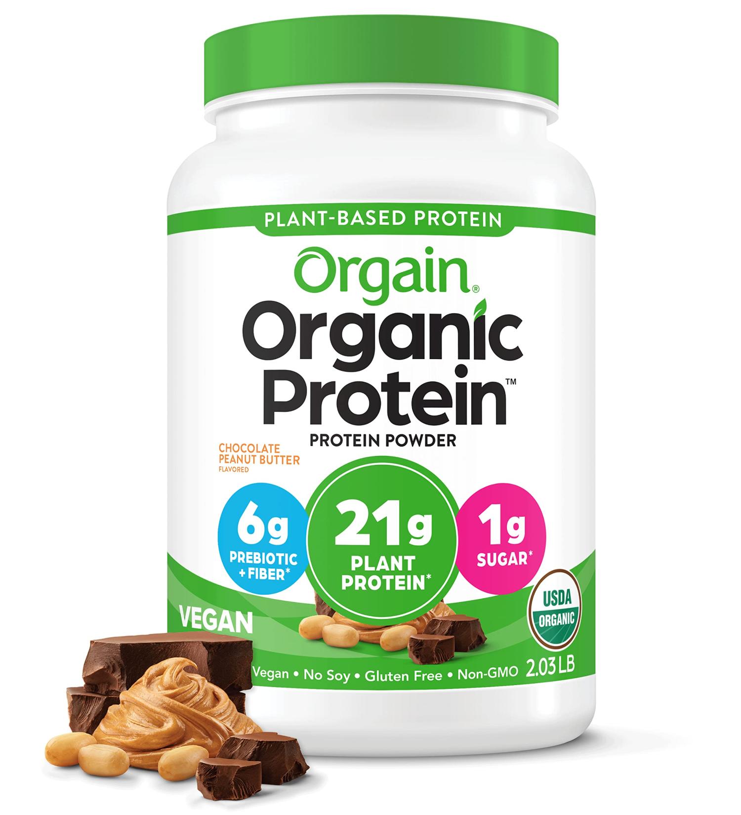 Orgain Organic Plant-Based Protein Powder - Chocolate Peanut Butter 2.03 lb - Buy Online on GoSupps.com