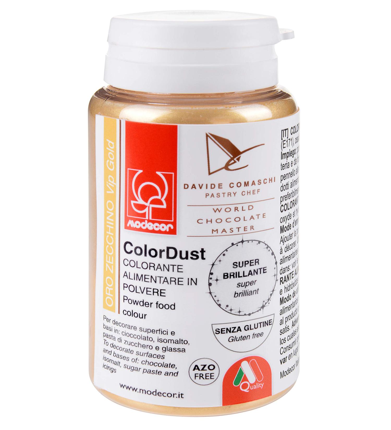 Edible Gluten Free Color Powder. Luster Dust Super Brilliant Gold. 25 gr