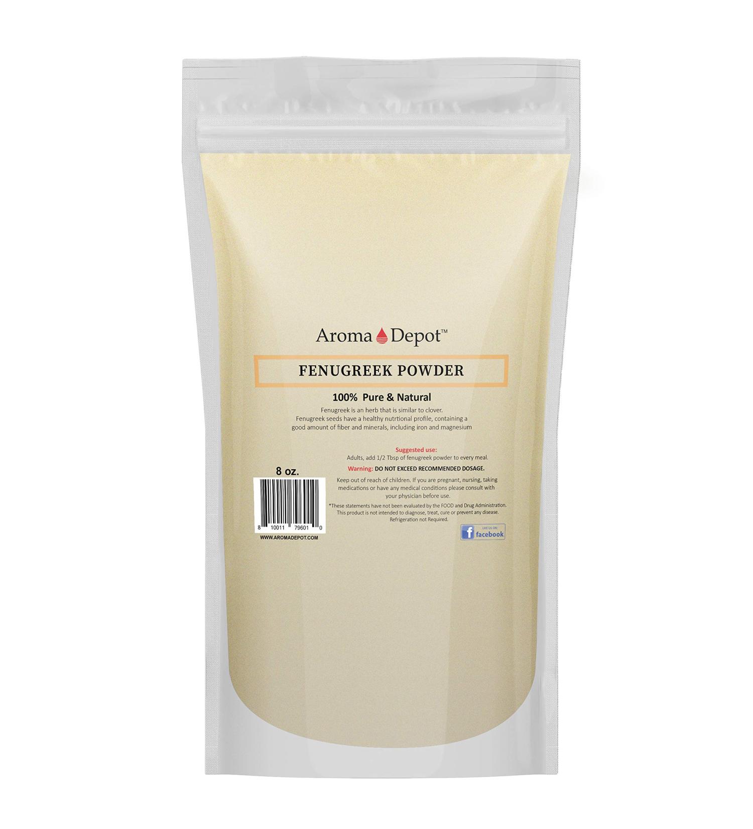 Organic 8oz Fenugreek Seed Powder | Gluten Free & Non-GMO | Hair and Skin Health | Menti Powder Bulk Herb - Buy Online on GoSupps.com
