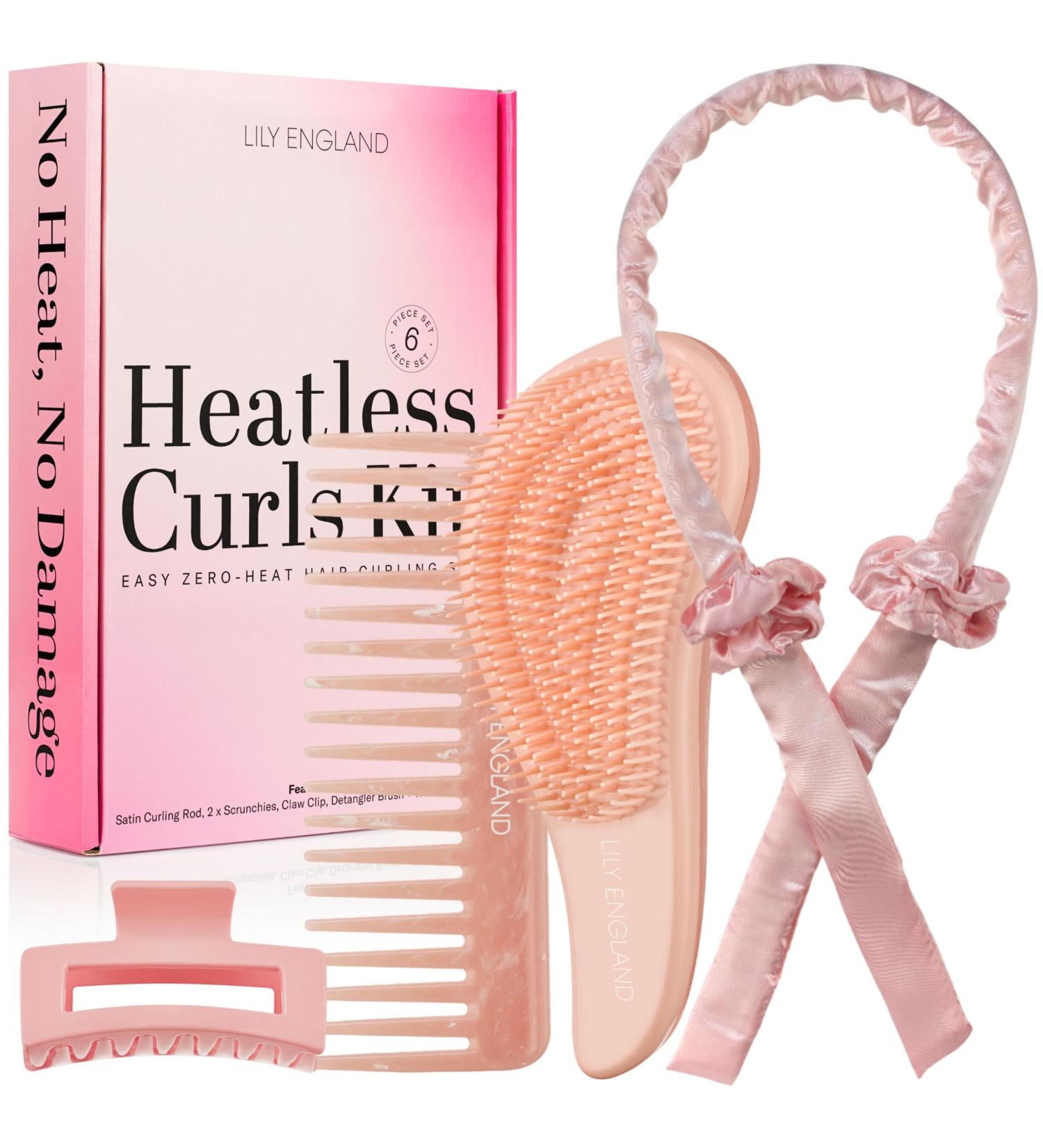 Lily England Heatless Curlers Gift Set - Christmas Stocking Fillers for Women, Teen Girls - Heatless Curls for Long Hair - 6 Piece Set - Buy Online on GoSupps.com